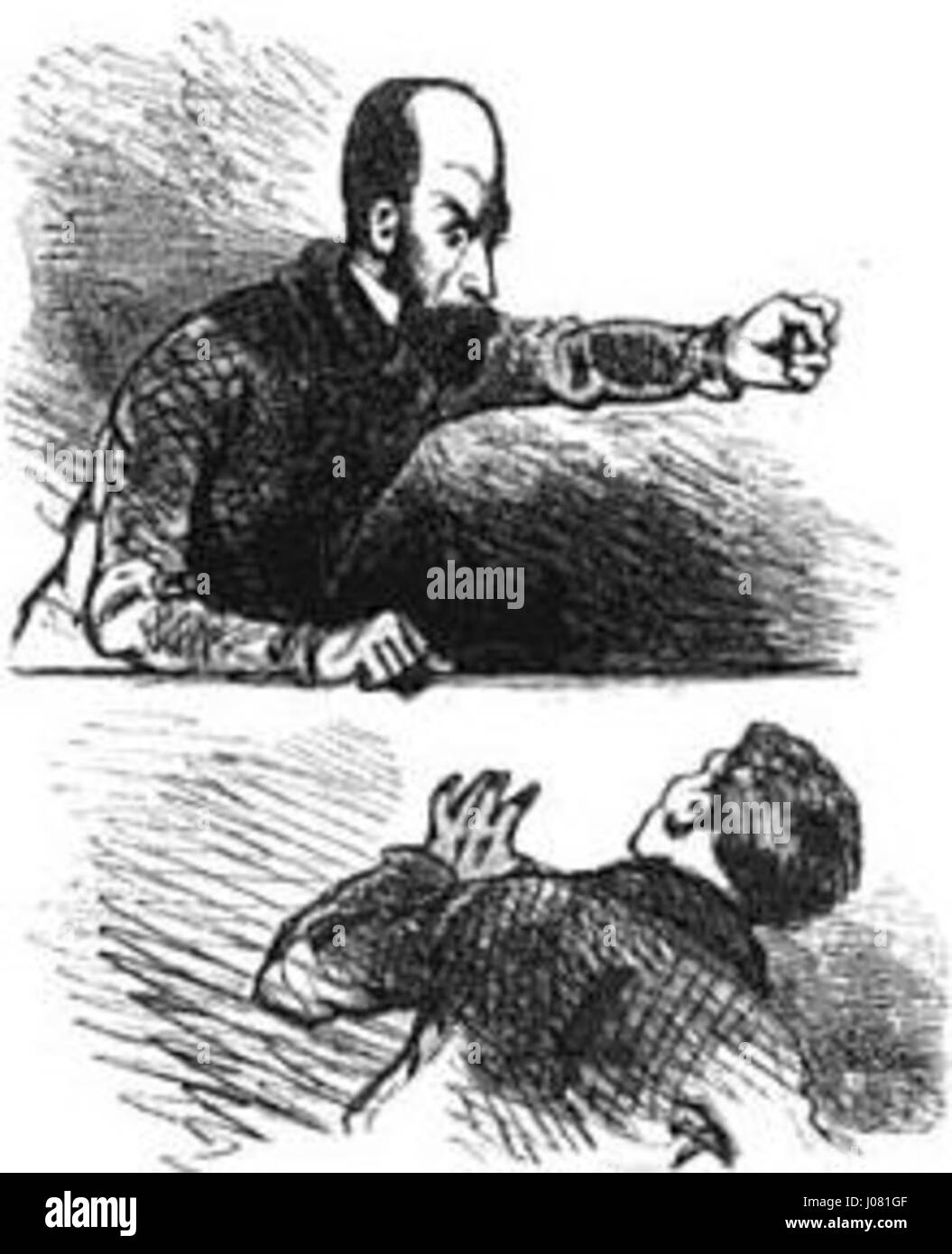 Il «Barbès par Cham» di Cham presenta una rappresentazione umoristica e satirica di una scena che coinvolge Barbès, probabilmente riferita al quartiere di Parigi, noto per la sua vivacità e la sua presenza culturale diversificata. L'opera d'arte utilizza la caricatura per presentare la vita urbana di Parigi. Foto Stock