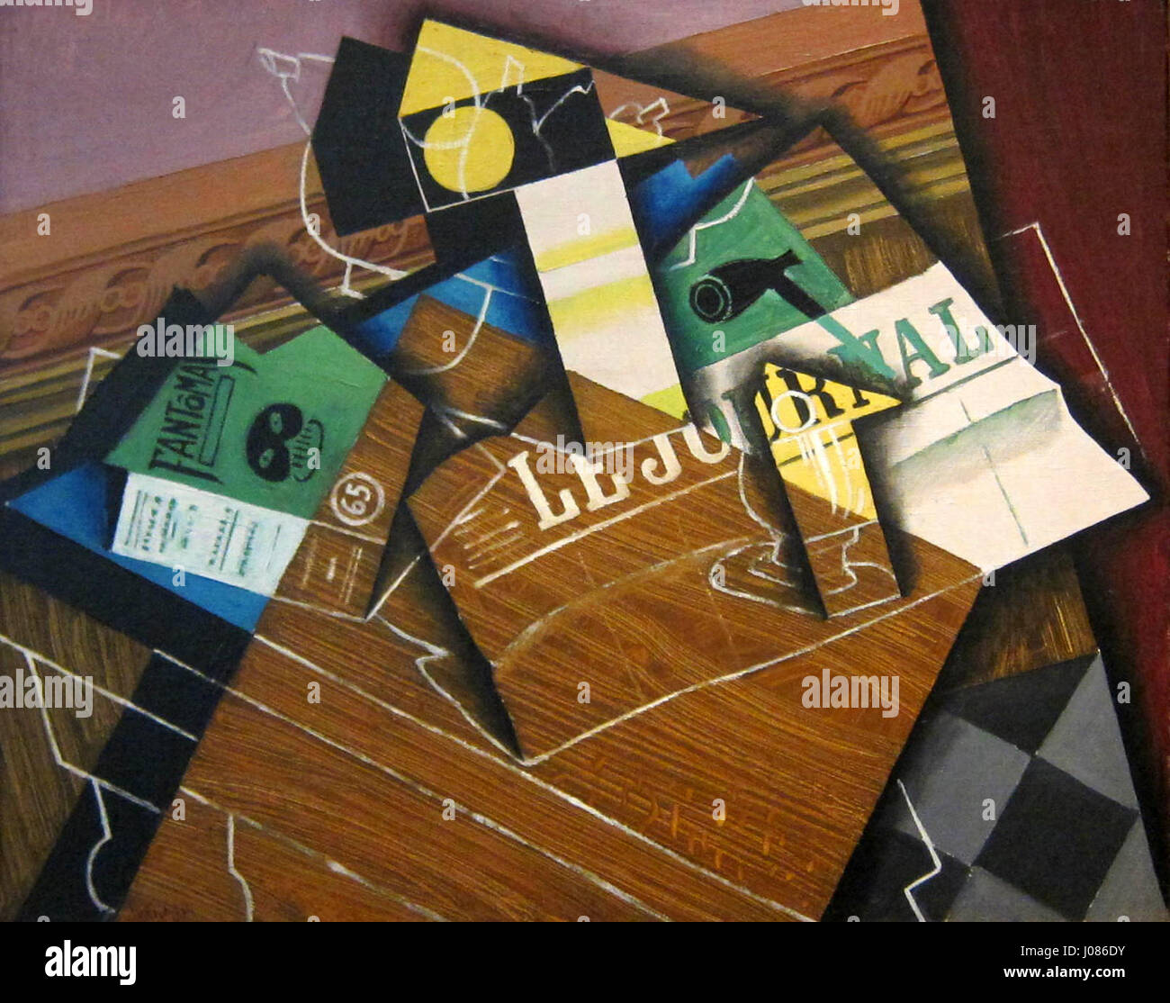 "Fantômas" di Juan Gris cattura lo spirito del movimento d'avanguardia dei primi anni del XX secolo, combinando elementi di cubismo e espressione modernista per rappresentare il personaggio francese fittizio Fantômas. Foto Stock