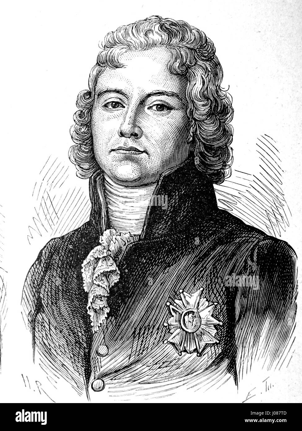 'AduC 054 Talleyrand-Périgord' raffigura Charles-Maurice de Talleyrand-Périgord, un importante diplomatico francese tra la fine del XVIII e l'inizio del XIX secolo. Noto per il suo ruolo nella politica francese, questo ritratto cattura il suo significato politico e la sua eredità. Foto Stock