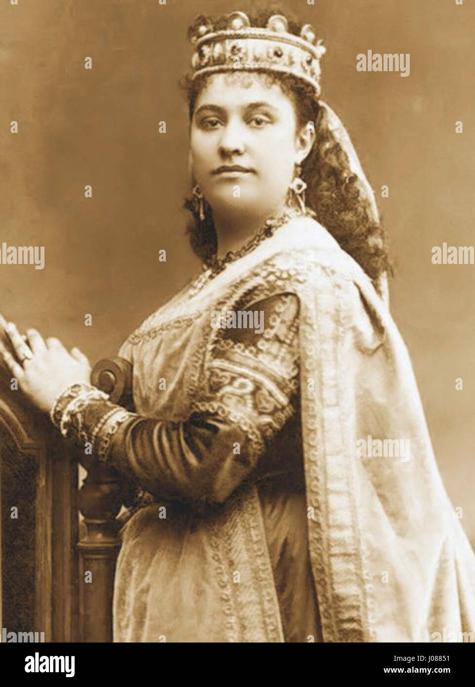 Amalie Materna come Elisabeth in Tannhäuser (Met 1885) IL Foto Stock