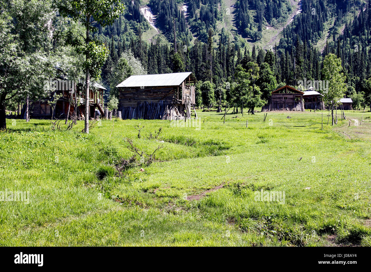 Micro stazione idroelettrica nella valle del Kashmir Foto Stock