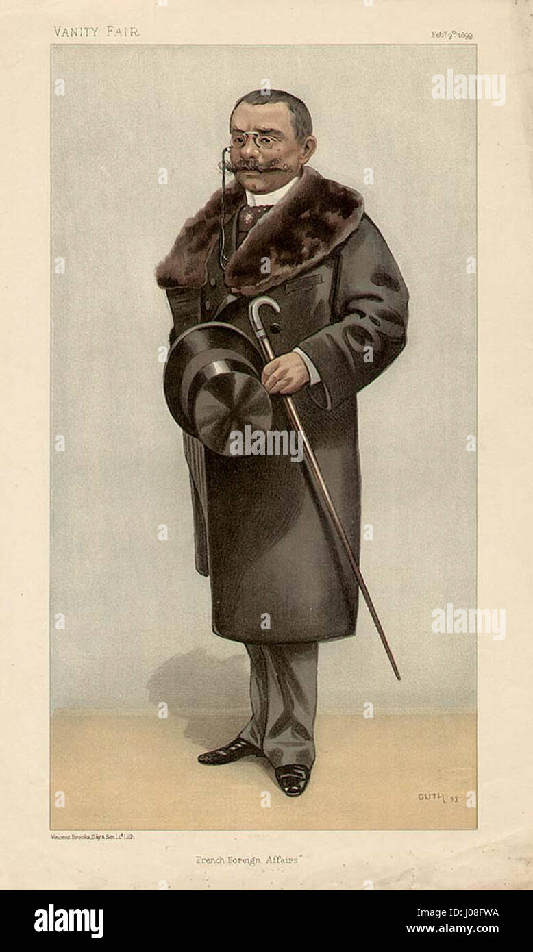 Théophile Delcassé Vanity Fair 9 Febbraio 1899 Foto Stock