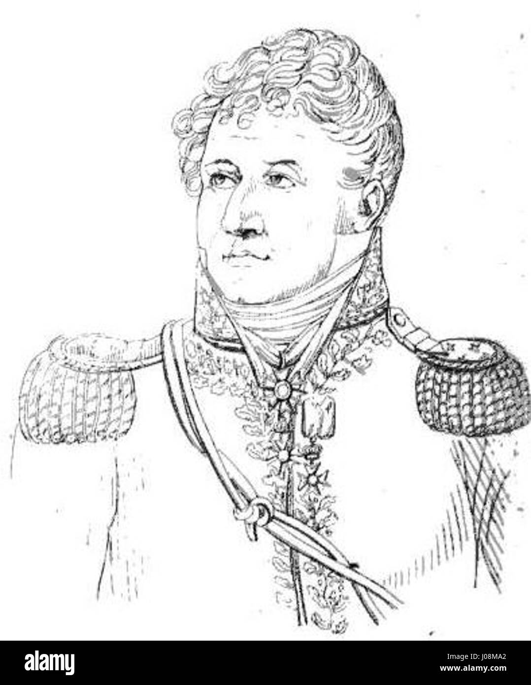 Questo ritratto del generale Fressinet cattura il capo militare in abbigliamento formale, riflettendo la statura e la professionalità dell'esercito francese del XIX secolo. Foto Stock