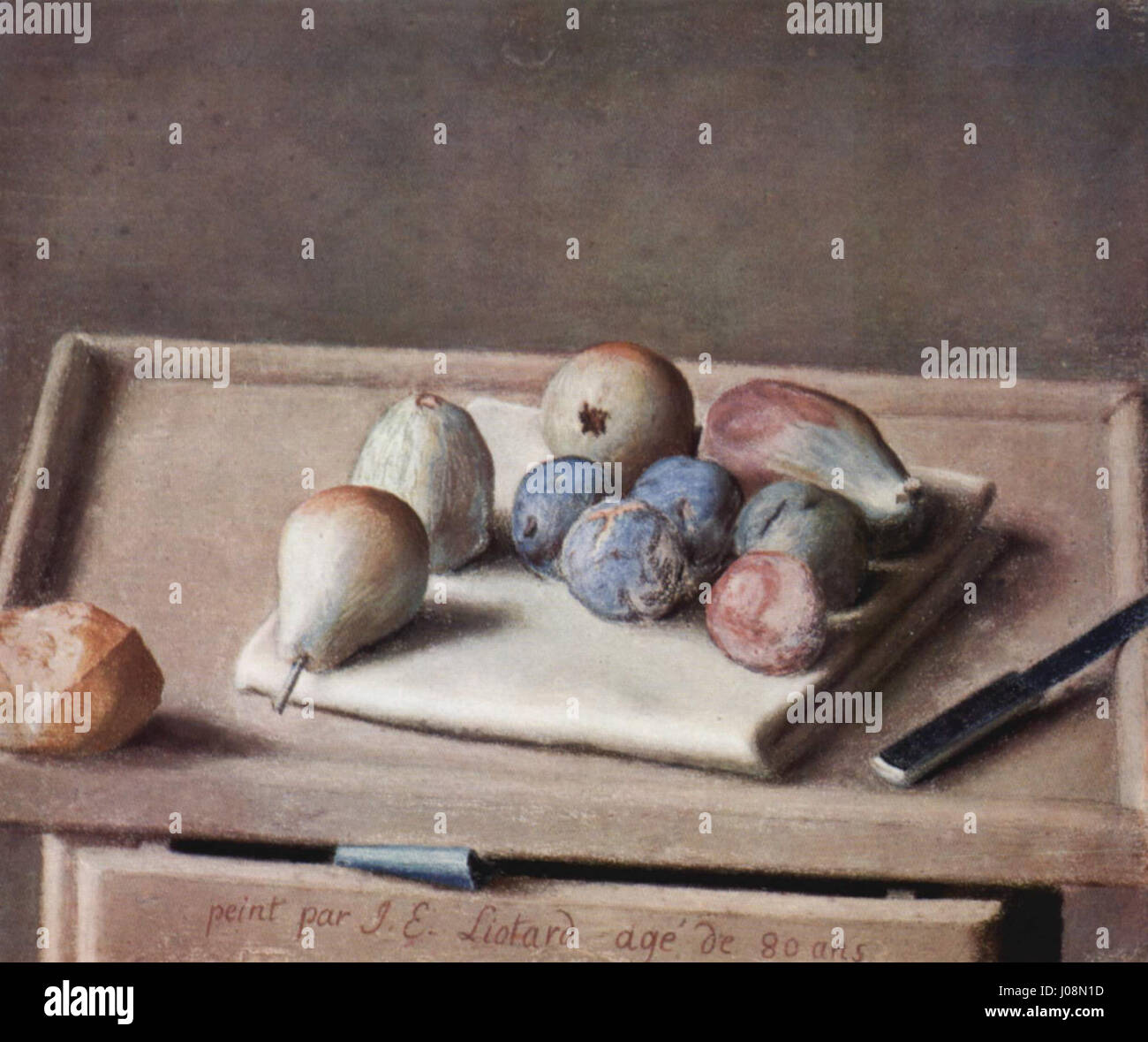 Jean-Étienne Liotard è stato un artista svizzero del XVIII secolo noto per la sua eccezionale capacità di catturare ritratti dettagliati e realistici. Le sue opere, spesso in pastello, riflettevano influenze sia europee che ottomane, evidenziando incroci culturali durante il suo tempo. Foto Stock