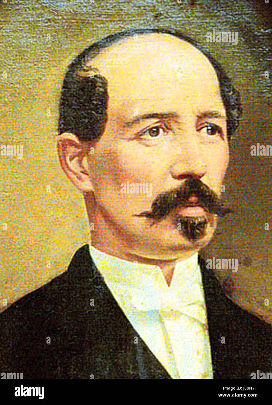 José de la Riva Agüero y Looz Corswarem è stato il primo presidente del Perù, e questo ritratto riflette il suo significato nella storia politica del paese. L'opera mette in evidenza il suo ruolo nel plasmare la politica e l'indipendenza peruviana moderna. Foto Stock