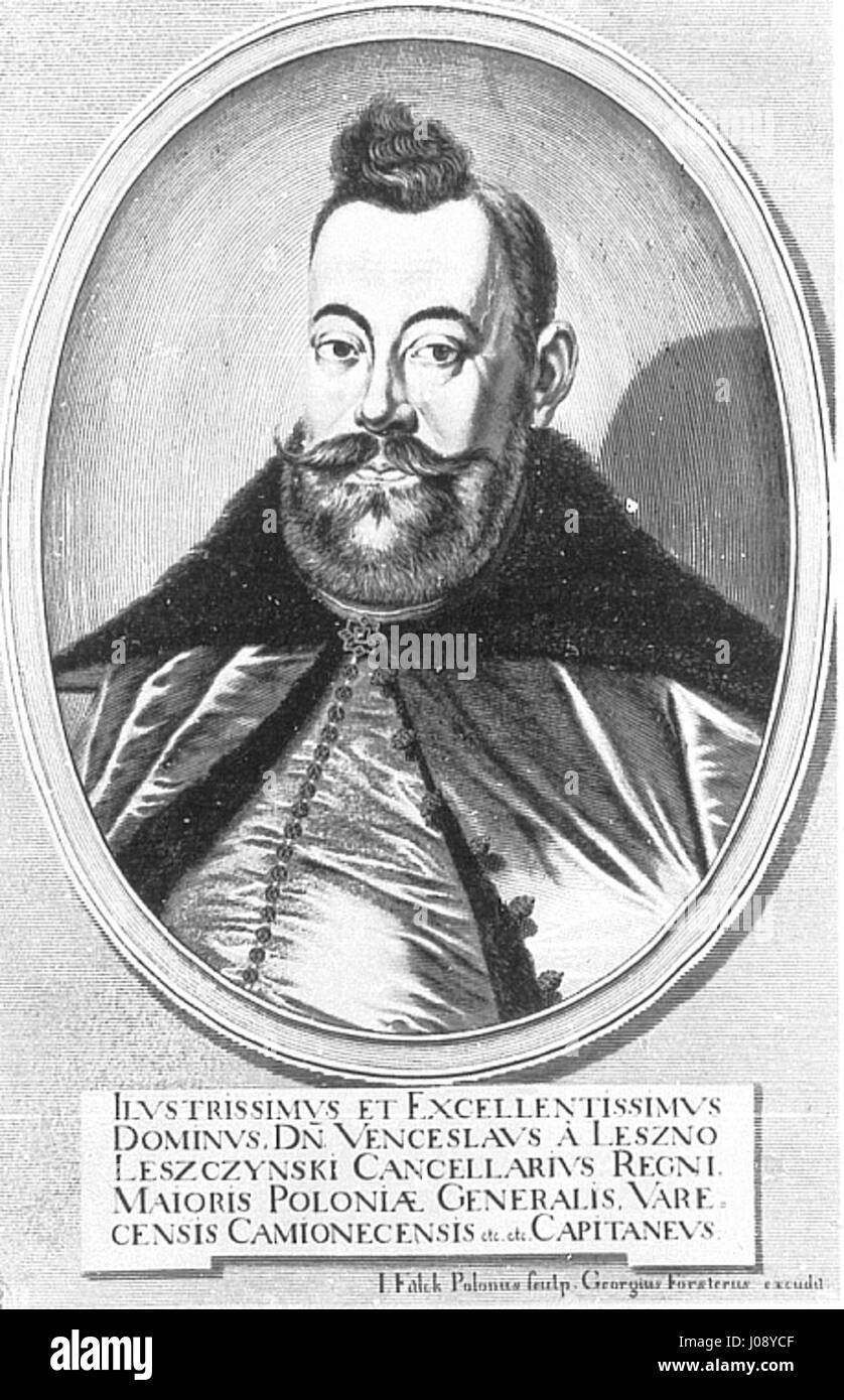 Wacław Leszczyński, un politico polacco, è ritratto in questo dipinto come uno statista e figura pubblica. Il lavoro enfatizza il suo ruolo nella storia politica della Polonia durante il suo mandato come Cancelliere. Foto Stock