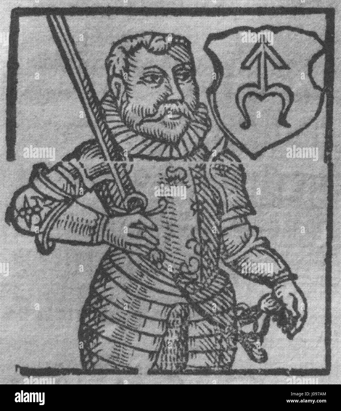 "Petr i z Kravar a Plumlova Paprockého Zrcadlo" si riferisce a un manoscritto storico o a un documento, che probabilmente coinvolge le famiglie nobili di Kravar e Plumlov nella storia ceca. È probabile che contenga genealogia familiare o informazioni araldiche su queste case nobili. Foto Stock