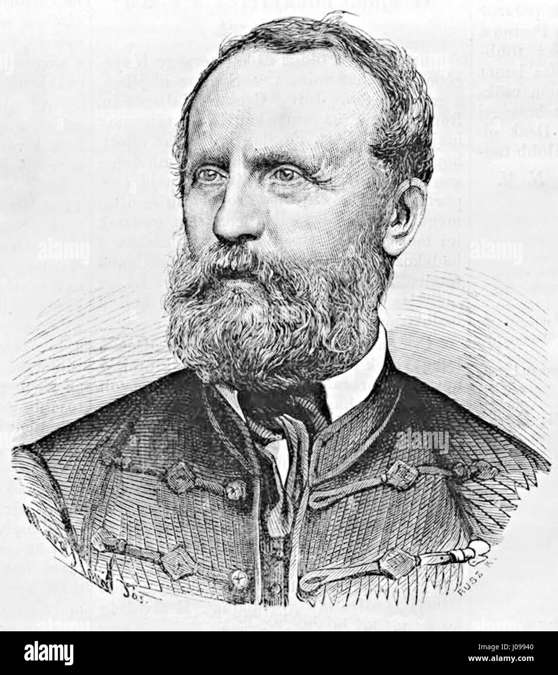 Szentkirályi Móric Rusz fu un nobile e capo militare ungherese durante il XIX secolo. Noto per i suoi contributi alla storia militare dell'Ungheria, ha svolto un ruolo chiave in varie campagne ed è stato riconosciuto per la sua leadership durante gli scontri militari. Foto Stock