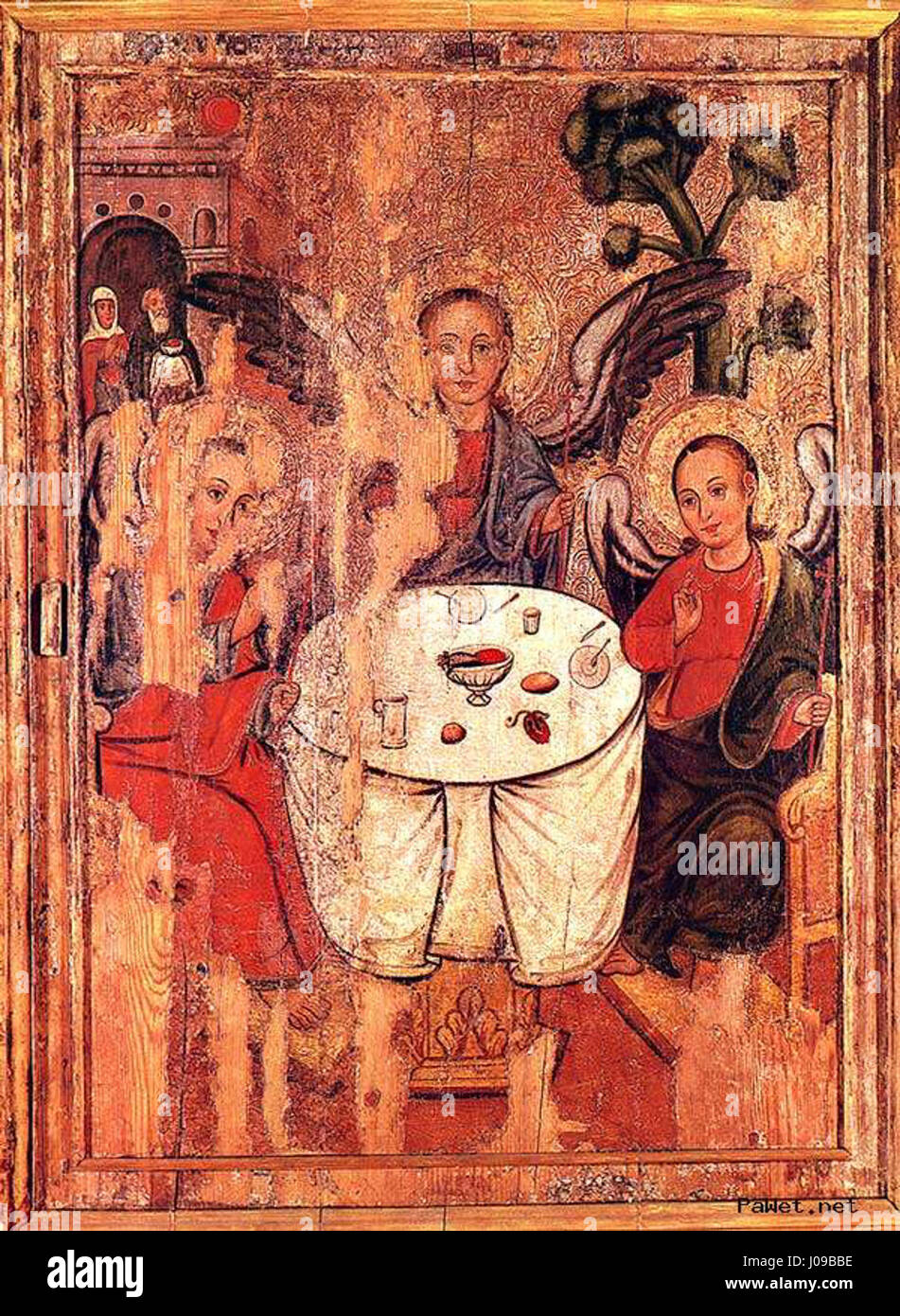 "Тринадцать славянских народов" di A.D. Novoseltsev è un'opera che rappresenta l'unità e la diversità dei popoli slavi. Il dipinto utilizza ricchi motivi culturali per esplorare i temi dell'identità, del patrimonio e dell'unità tra le nazioni slave. Foto Stock