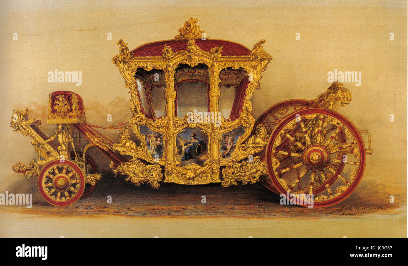 Krönungswagen Karl VII Foto Stock