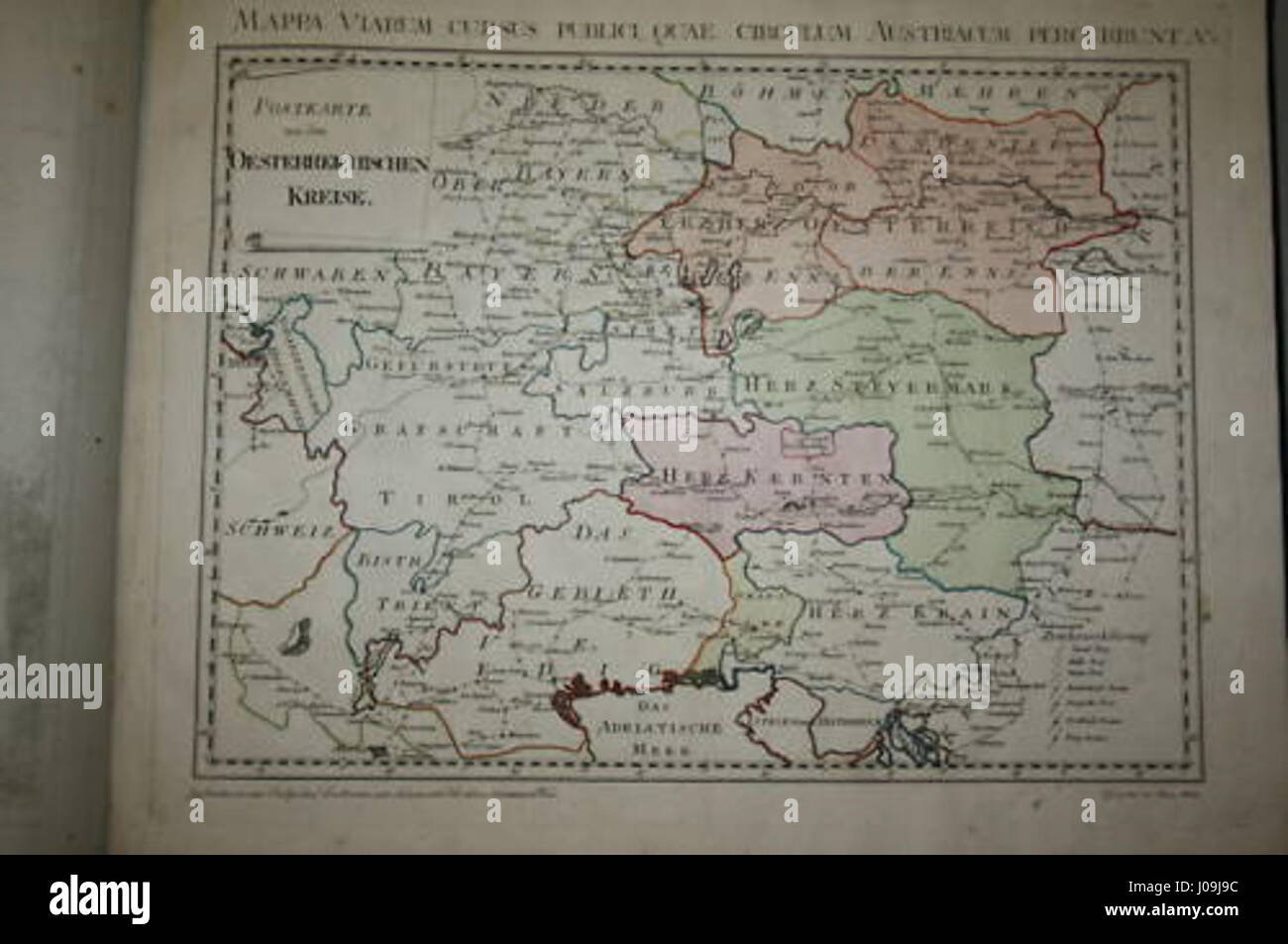 "Reilly Allgemeiner Postatlas Österreich" è un atlante postale generale dell'Austria, con mappe dettagliate e illustrazioni delle rotte e dei sistemi postali in tutto il paese. Foto Stock