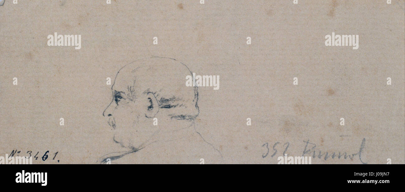 "Studio di una testa maschile" di Santiago Rusiñol è un ritratto espressivo di un uomo. L'attenzione di Rusiñol è sulla profondità emotiva e sulla complessità psicologica, catturata attraverso le caratteristiche facciali e un'attenta pennellata. Foto Stock