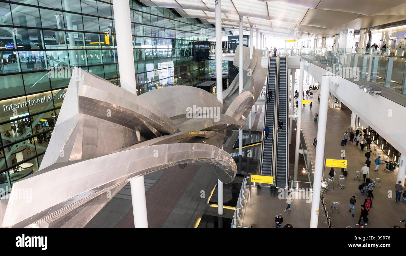 Due Terminal aeroporto di Heathrow di Londra Foto Stock