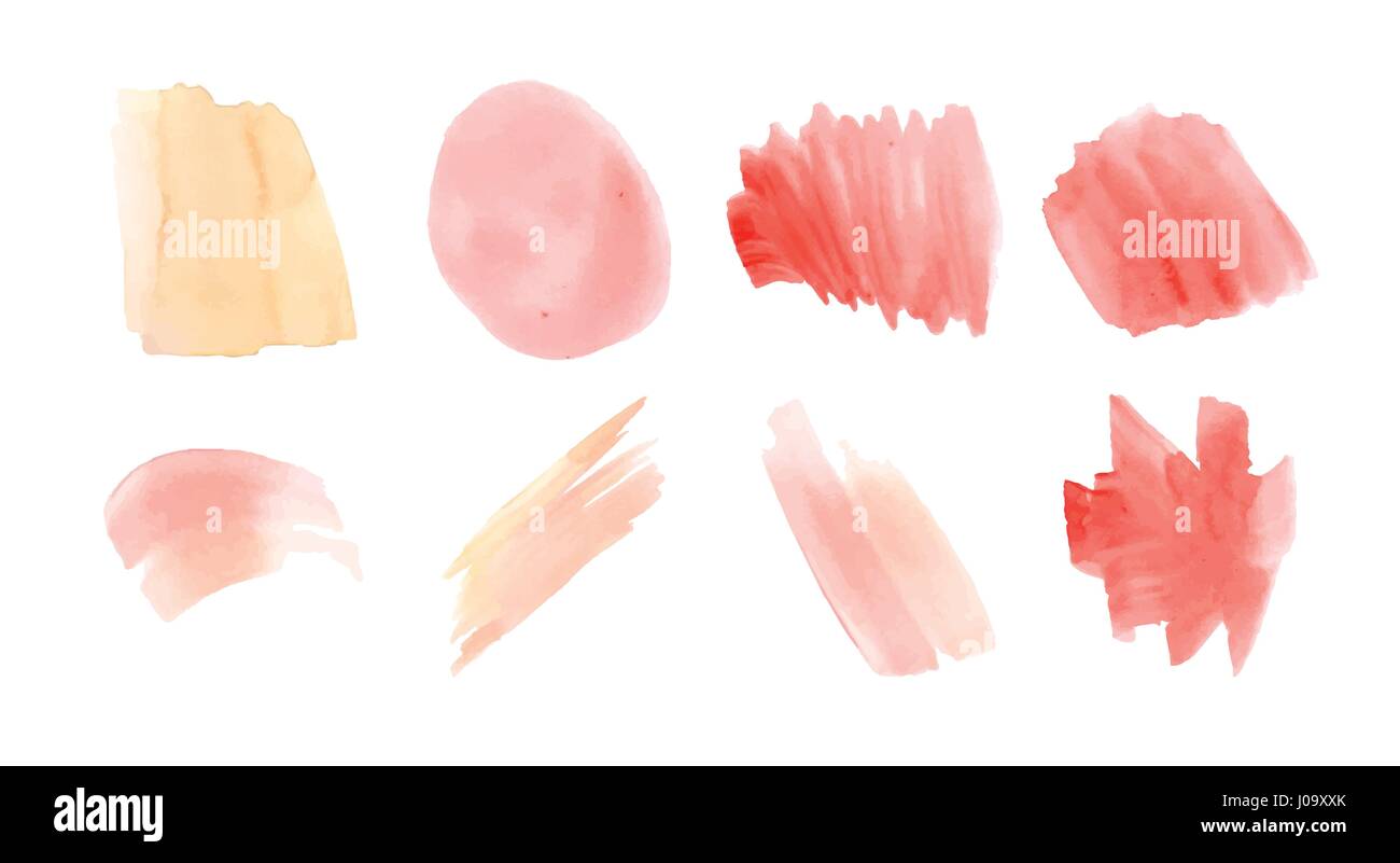 Set di vettore di vari tratti di vernice e schizzi Illustrazione Vettoriale