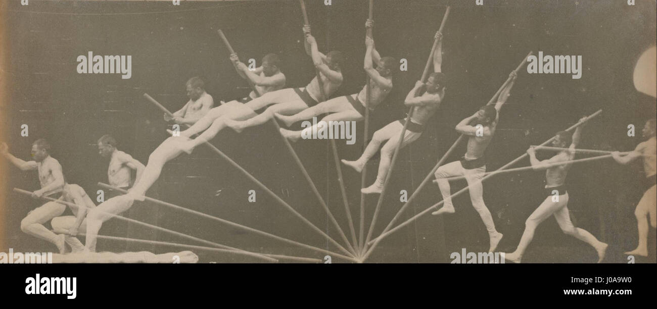 Étienne-Jules Marey - Movimenti in Pole Vaulting - Foto Stock