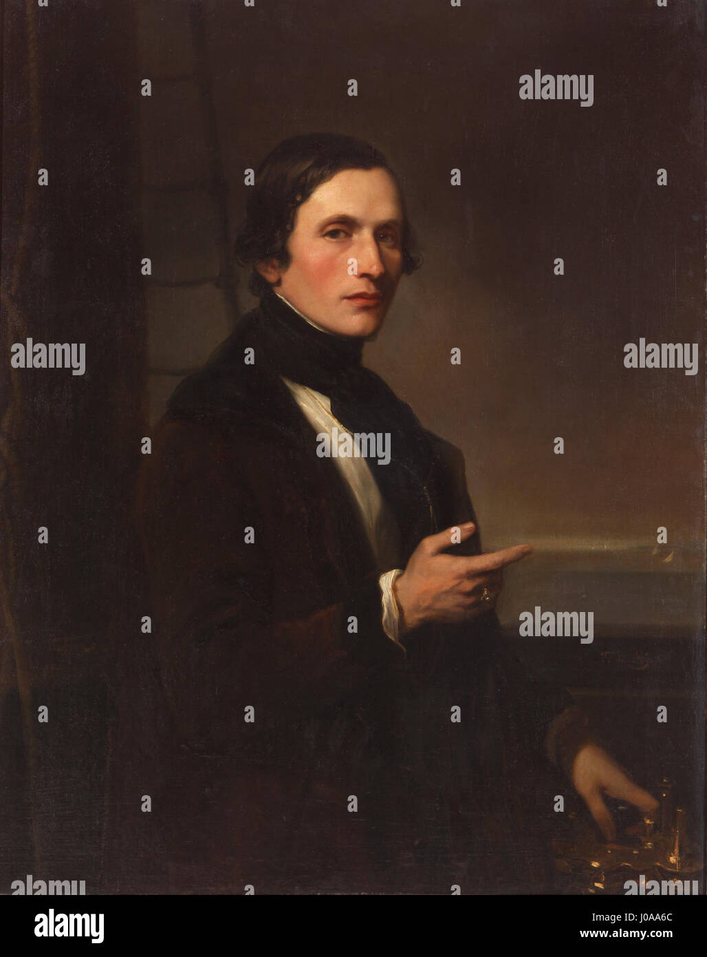 Il ritratto di Federico de Madrazo di Sánchez il marinaio cattura la figura di un marinaio, evidenziando il legame culturale tra la Spagna e la sua storia marittima attraverso questa rappresentazione dettagliata e vibrante. Foto Stock