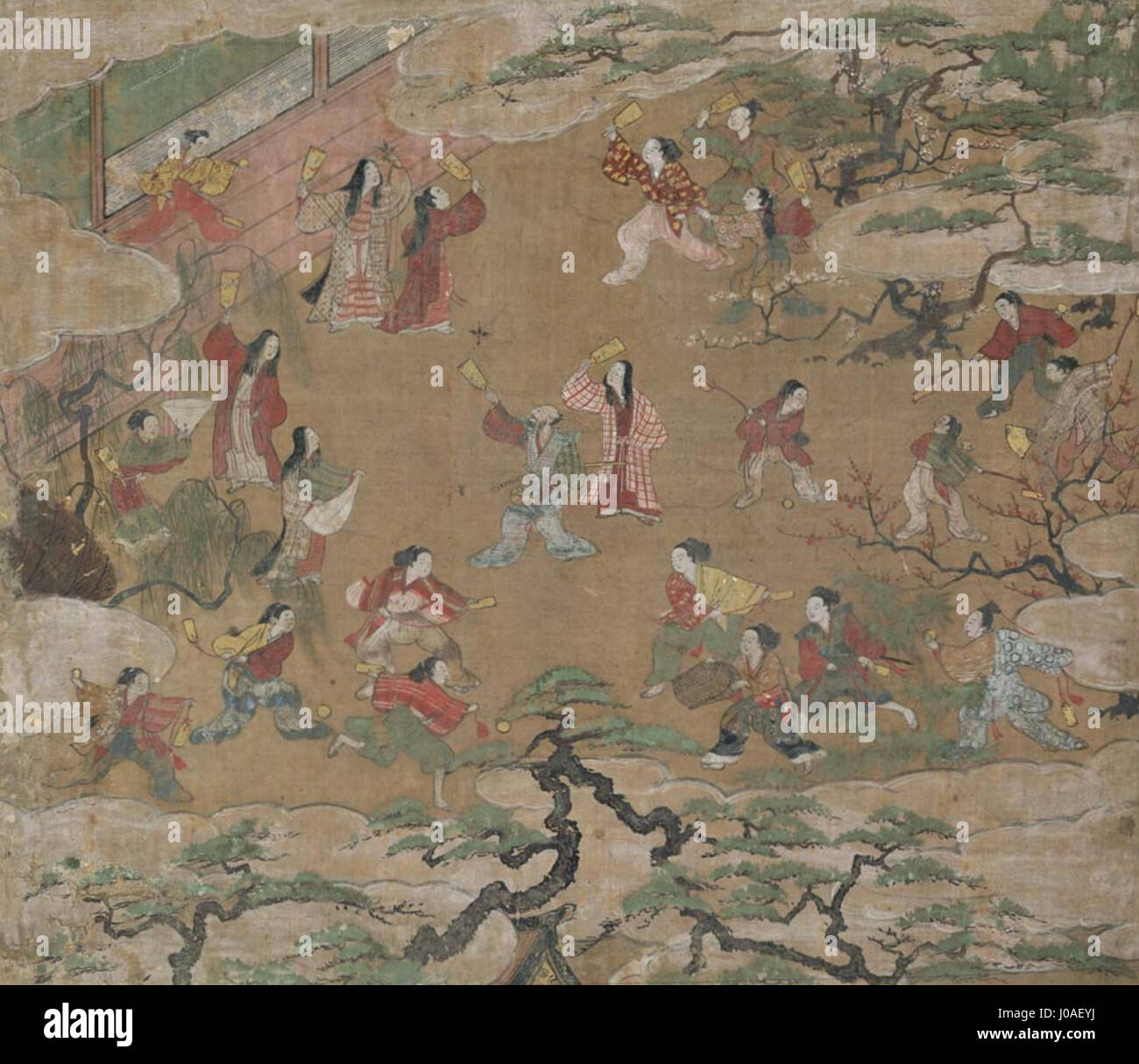 Questa opera d'arte presenta la calligrafia cinese, in particolare nello stile della scrittura del sigillo (篆書), una forma tradizionale usata per i sigilli ufficiali e le iscrizioni. La forma è conosciuta per i suoi tratti eleganti e intricati, che rappresentano l'antico patrimonio culturale cinese. Foto Stock