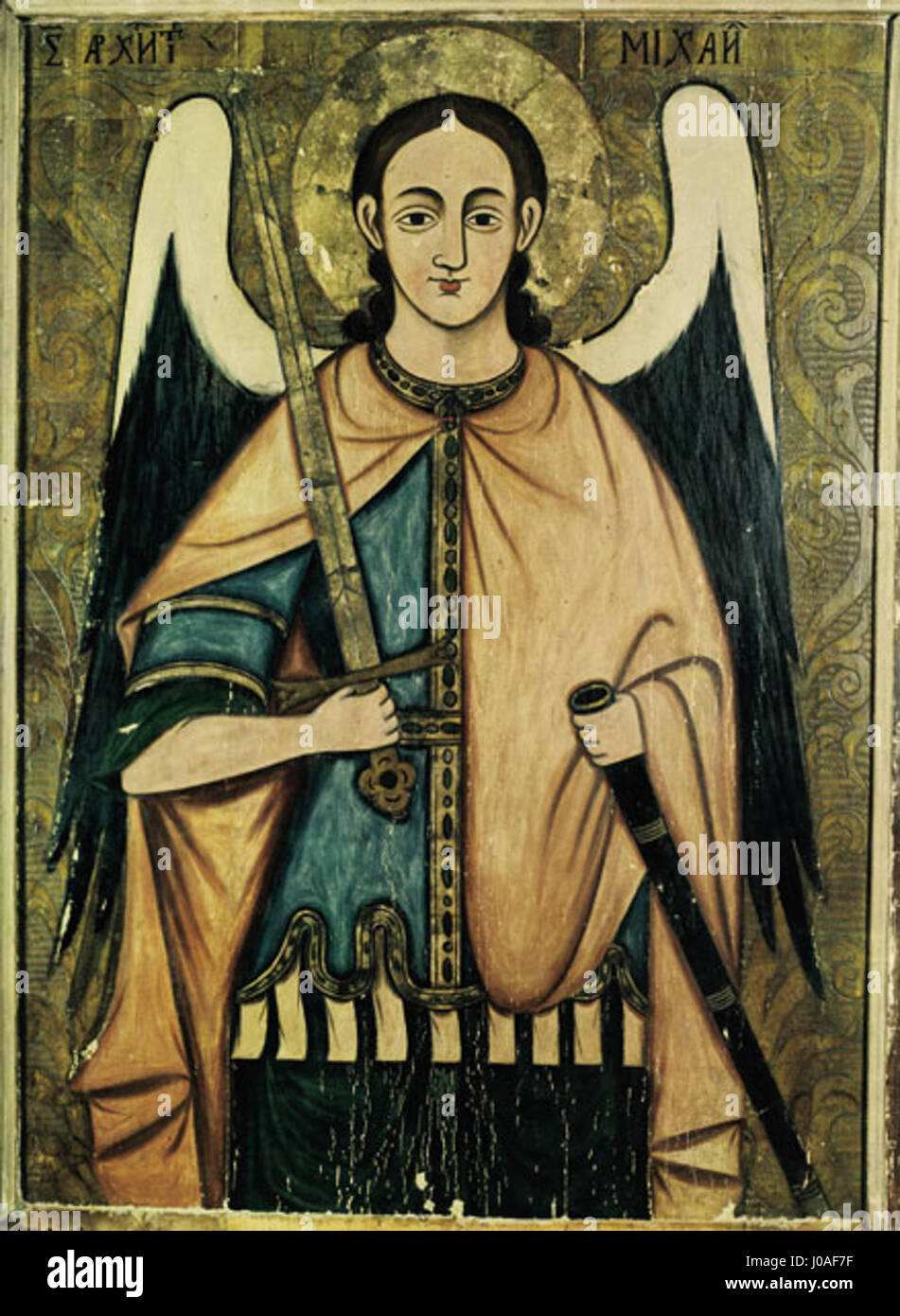 Questa incisione del XVII secolo raffigura il Château des Seigneurs e la chiesa collegiata di Saint-Chamond nella Loira. L'illustrazione dettagliata fornisce uno sguardo sull'architettura e il paesaggio della regione durante il periodo. Foto Stock