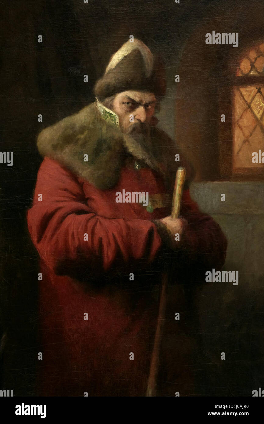 L'antica Rus' rappresenta l'arte dell'antica Russia, concentrandosi sulle opere di artisti russi del XVI e XVII secolo. Il dipinto riflette i temi religiosi e storici centrali della cultura del tempo. Foto Stock