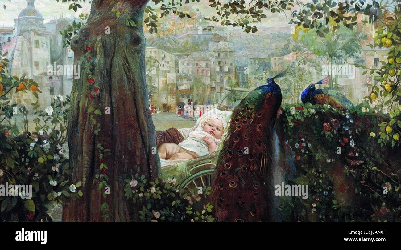 La "rivoluzione e cavaliere" di Sergei Diakov (1911) cattura la drammatica tensione tra rivoluzione e nobiltà. Il dipinto simboleggia lo scontro tra il vecchio mondo e il nuovo, raffigurando un cavaliere in mezzo a tumulti rivoluzionari all'inizio del XX secolo in Russia. Foto Stock