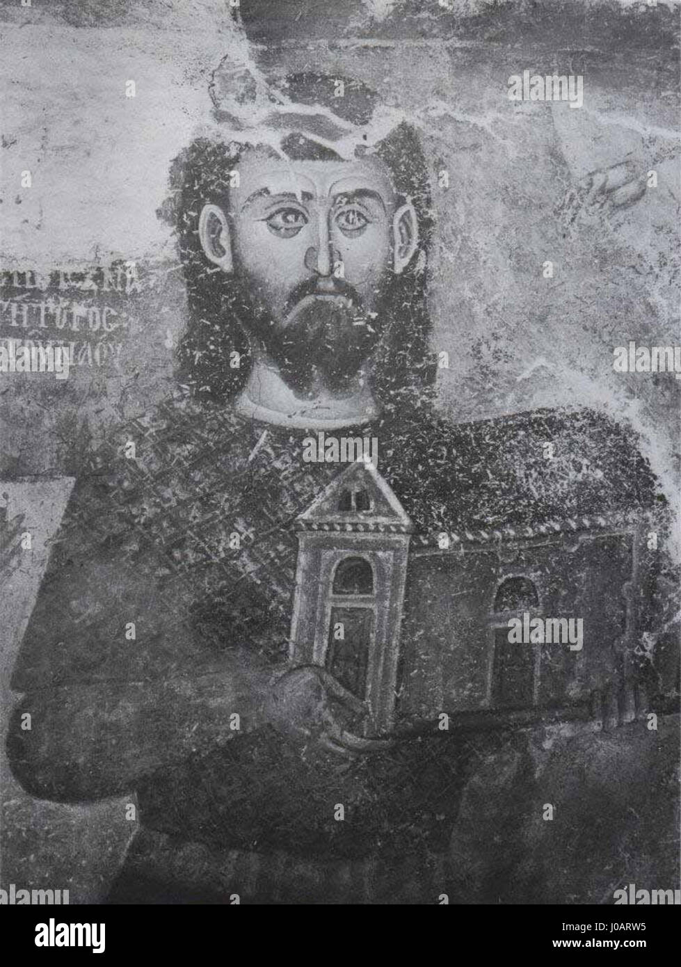 Il dipinto "Tepcija Gradislav" presenta un tema storico o culturale, mettendo in mostra elementi artistici che riflettono un momento o una figura significativo nella storia europea. L'opera sottolinea l'uso del colore e della forma per trasmettere la narrazione. Foto Stock