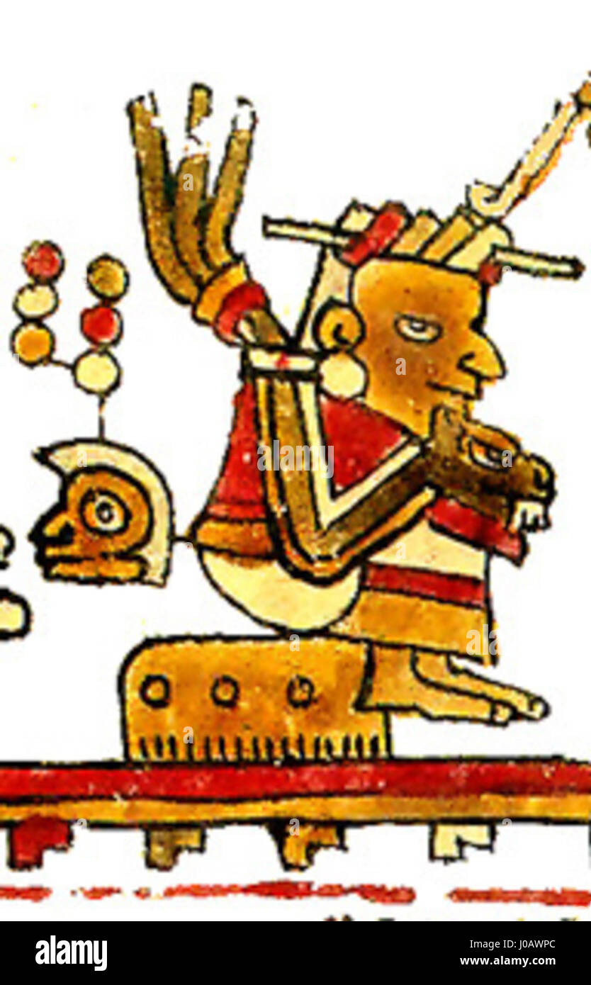 Il Seis Mono Quexquímil de Guerra (sei copricapi della Guerra delle scimmie) è un tradizionale manufatto Maya, che illustra l'uso complesso e simbolico del copricapo nella cultura della guerra Maya durante il periodo classico. Foto Stock