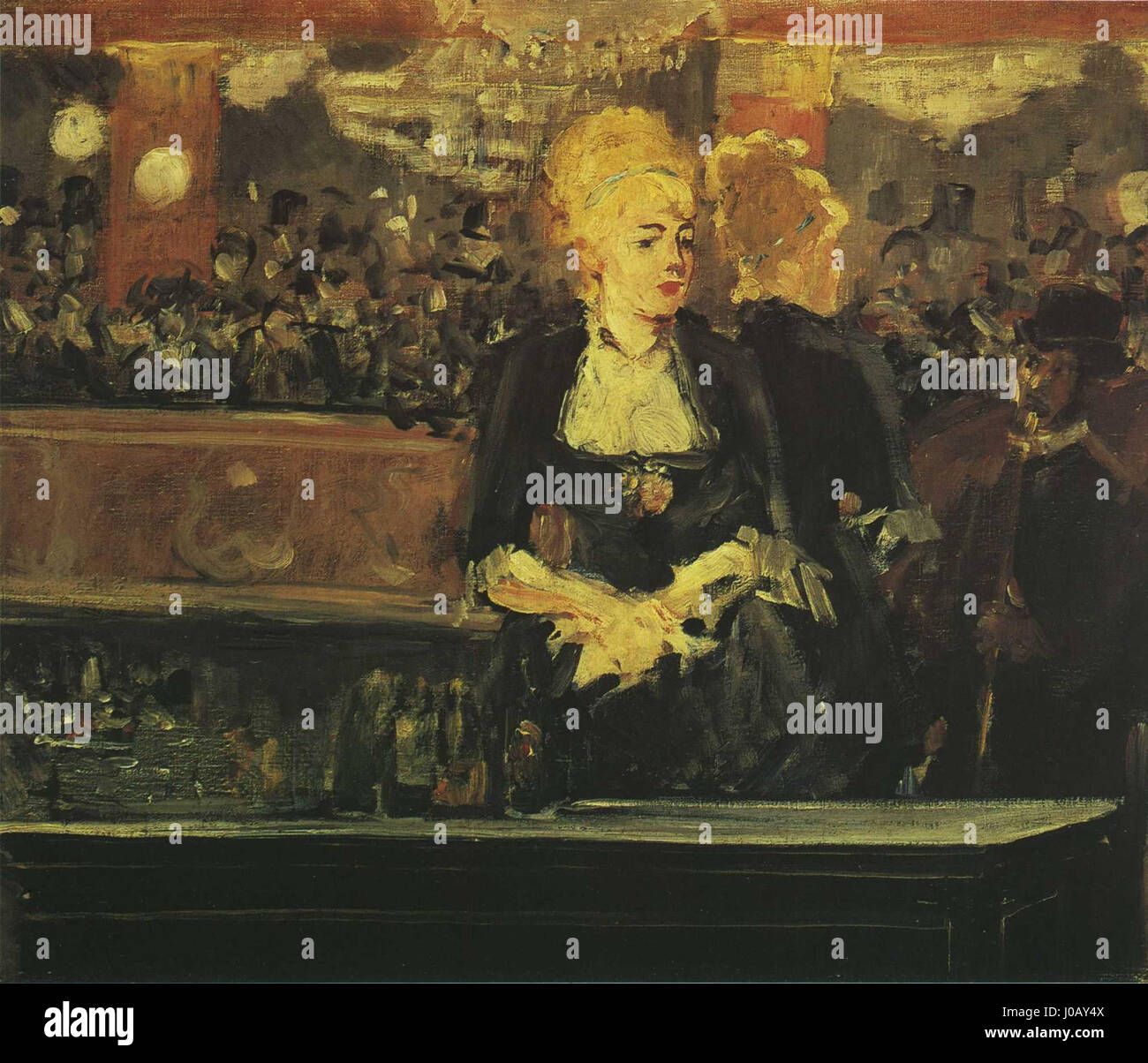 Questo studio di Édouard Manet è uno schizzo preparatorio per il suo famoso dipinto "le bar aux Folies-Bergère". Cattura l'atmosfera vivace di un caffè parigino ed esplora temi di modernità e interazione sociale. Foto Stock