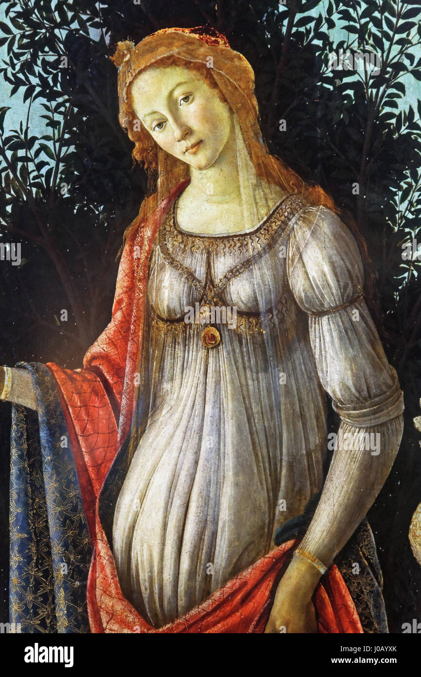 "Gasometer" di Oberhausen presenta "Der schöne Schein", una mostra ispirata alla "Primavera" di Botticelli. La mostra fonde arte classica con installazioni moderne, combinando i temi rinascimentali di Botticelli con le interpretazioni contemporanee in un ambiente architettonico unico. Foto Stock