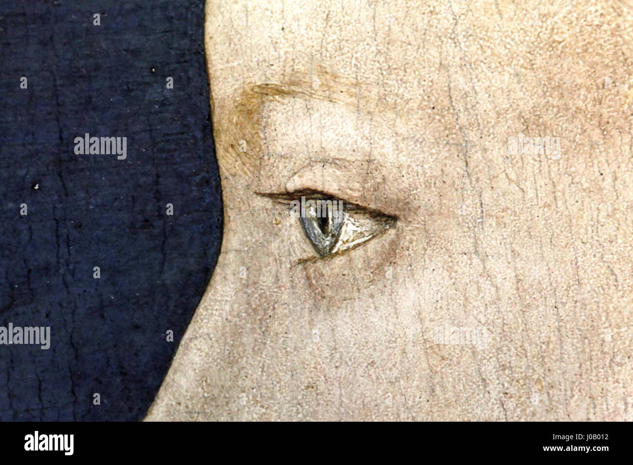 «Der schöne Schein - profilo di una donna» nel Gasometro di Oberhausen, Germania, espone un'opera d'arte ispirata all'artista rinascimentale Antonio Pollaiolo. Il profilo di una donna, che mostra una bella semplicità, fa parte di una mostra che mette in risalto il potere dell'arte e dell'estetica visiva. Foto Stock