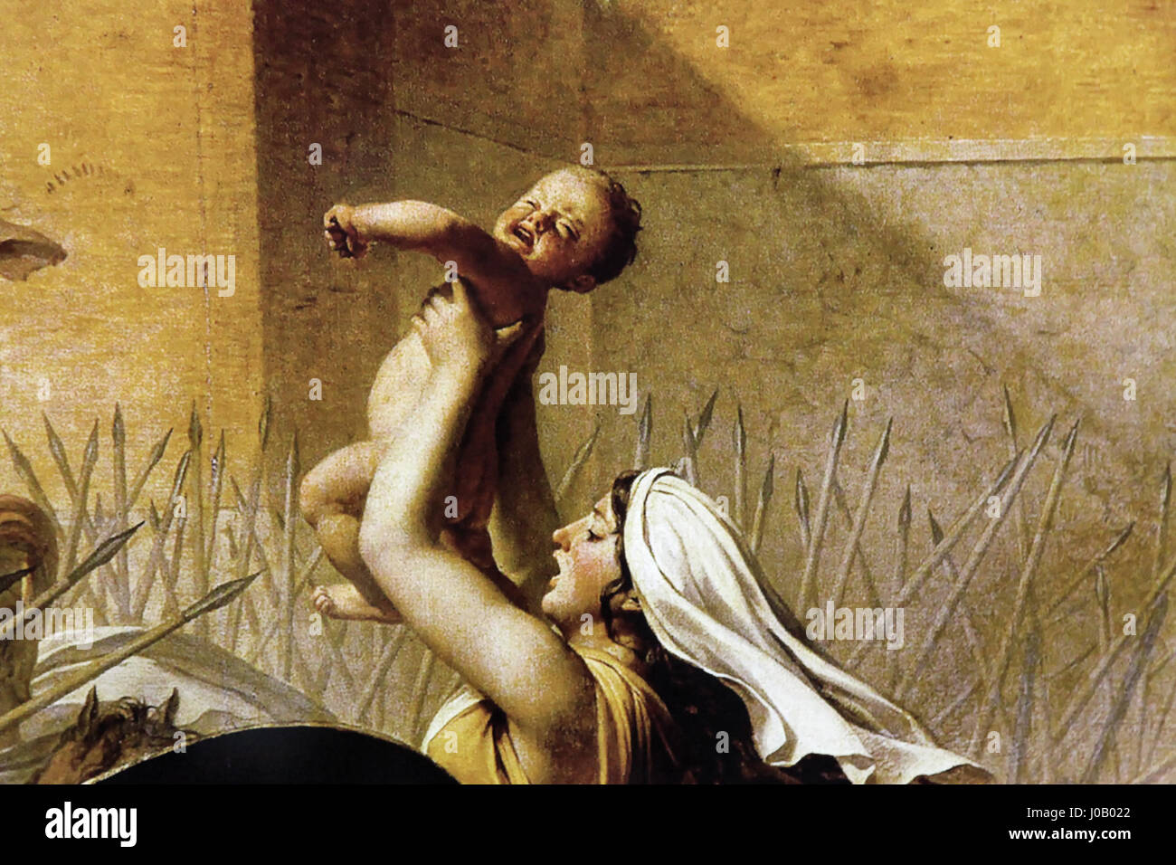 Il Gasometer di Oberhausen è un importante punto di riferimento industriale in Germania. "Der schöne Schein" si riferisce a un evento culturale o a una mostra, con "l'intervento delle donne Sabine" che fa riferimento al famoso dipinto di Jacques-Louis David. Questo potrebbe riguardare una moderna interpretazione del pezzo d'arte classico. Foto Stock