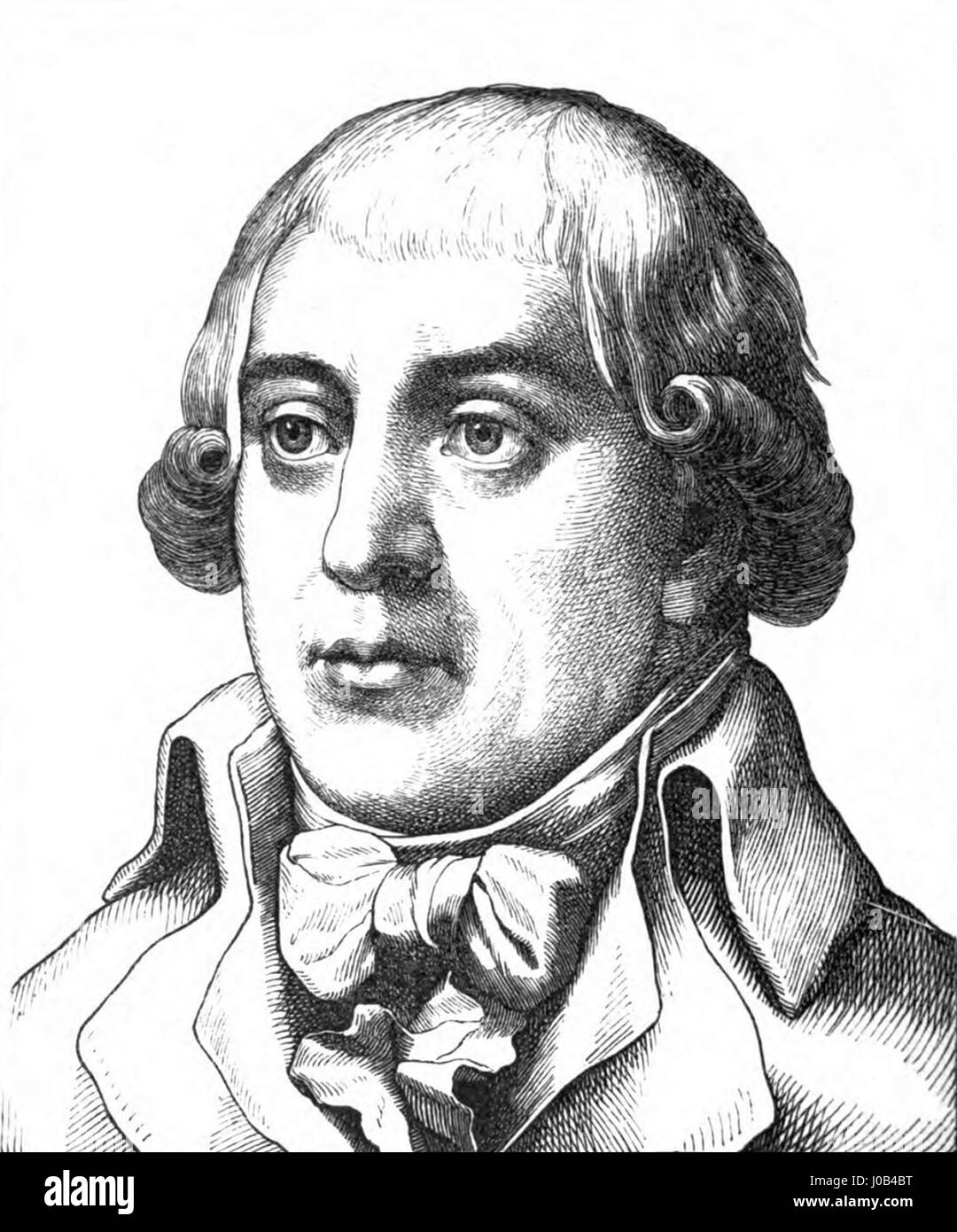 Gottfried August Bürger è stato un poeta tedesco, meglio conosciuto per le sue ballate e per la sua influenza sul movimento Sturm und Drang. Le sue opere spesso ruotavano intorno a temi di amore, natura e folklore, con un'enfasi sull'espressione emotiva e l'esperienza individuale. Foto Stock