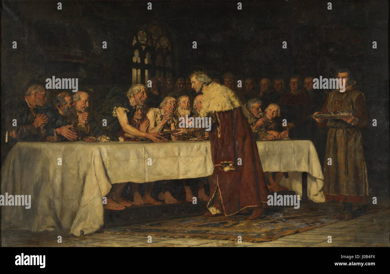 "San Fernando, rey de España" raffigura re Ferdinando III di Castiglia, catturando la sua presenza regale e la sua leadership militare. Il dipinto è un'importante rappresentazione storica, che riflette il suo ruolo nella Reconquista spagnola. Foto Stock