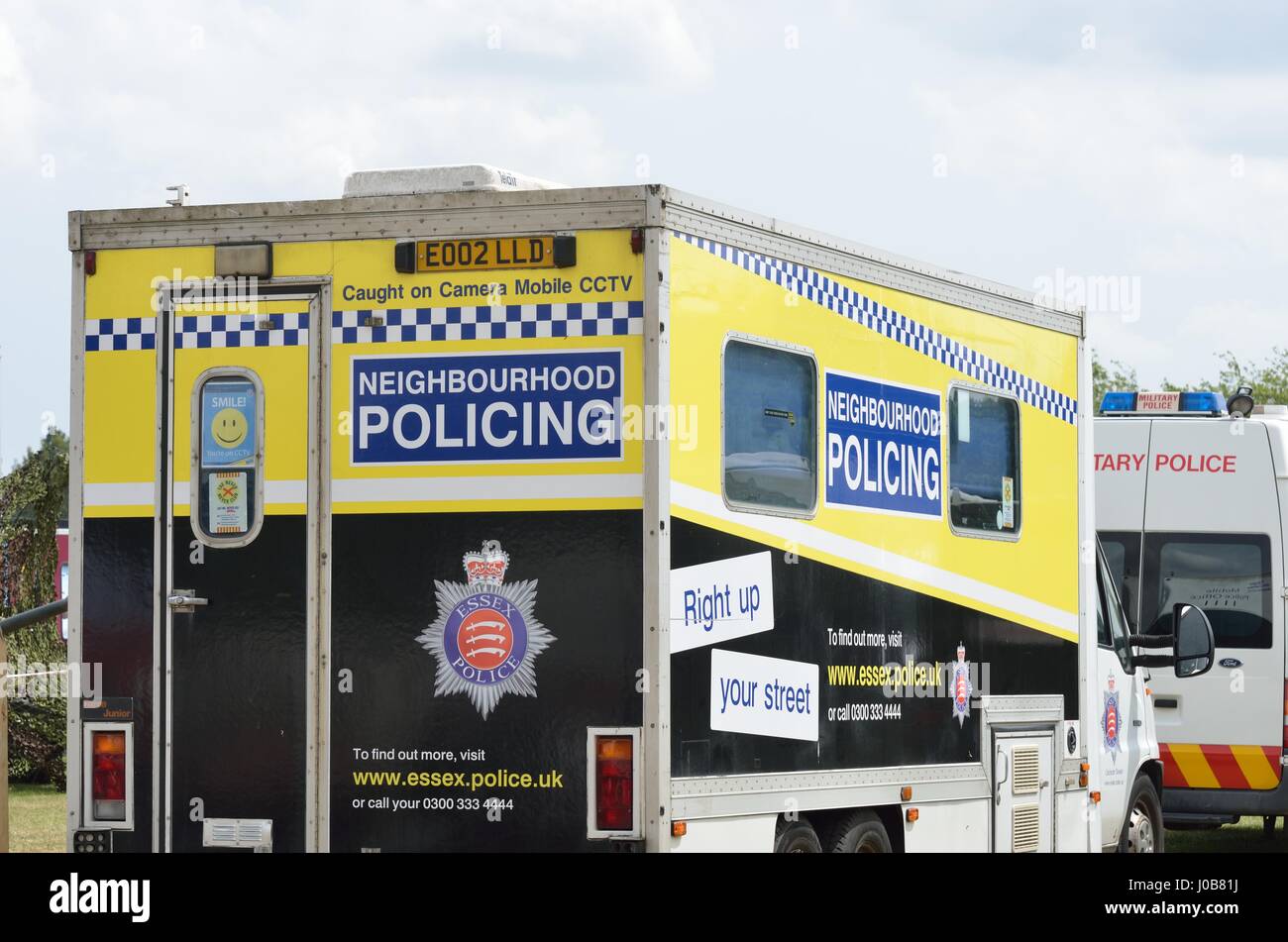 Tatuaggio militare COLCHESTER ESSEX REGNO UNITO 8 Luglio 2014: polizia di quartiere van Foto Stock