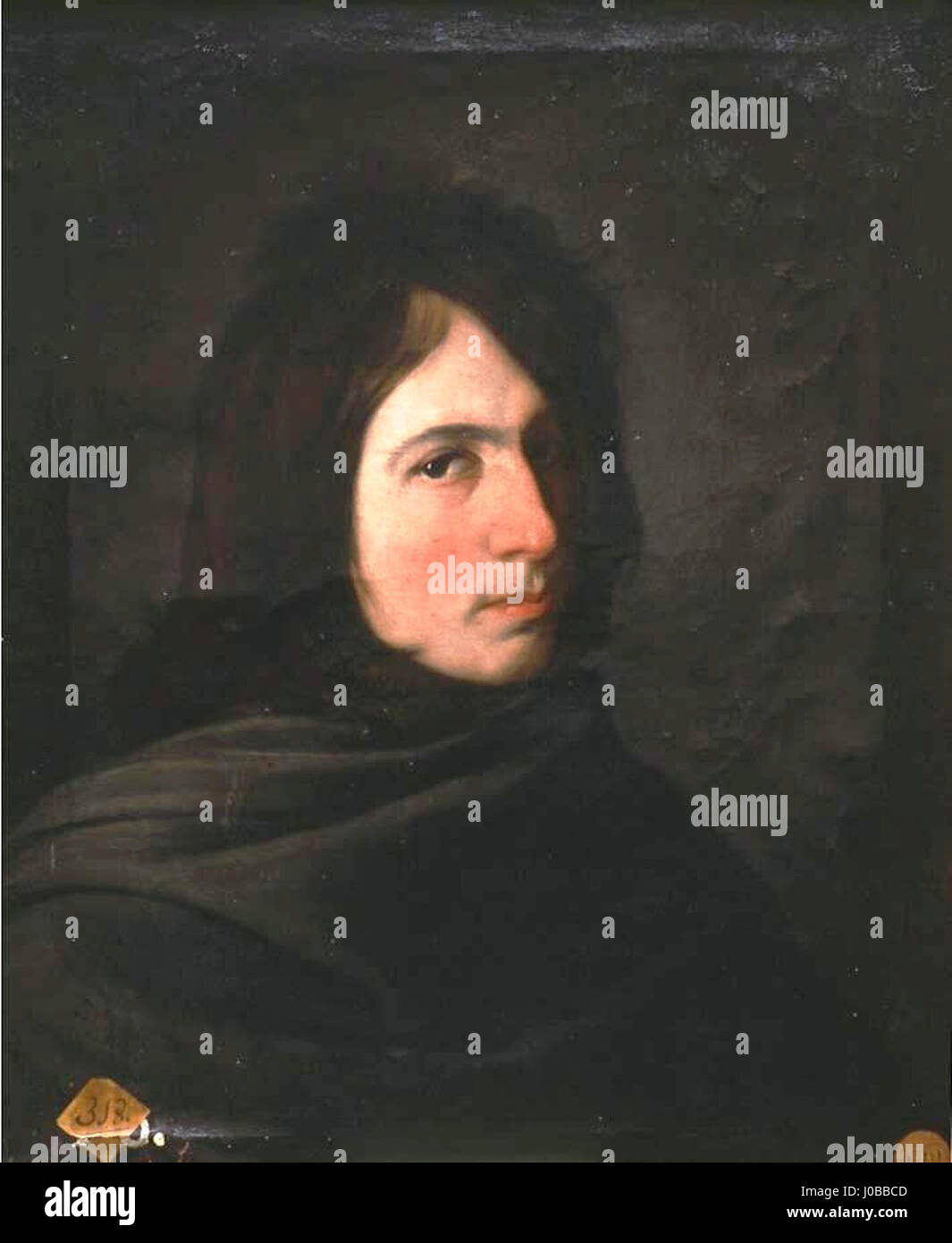 Questo ritratto, intitolato "Retrato de joven" di Ginés Andrés de Aguirre, mostra l'energia giovanile e lo sguardo introspettivo del soggetto. È ospitato nella Real Academia de Bellas Artes de San Fernando. Foto Stock