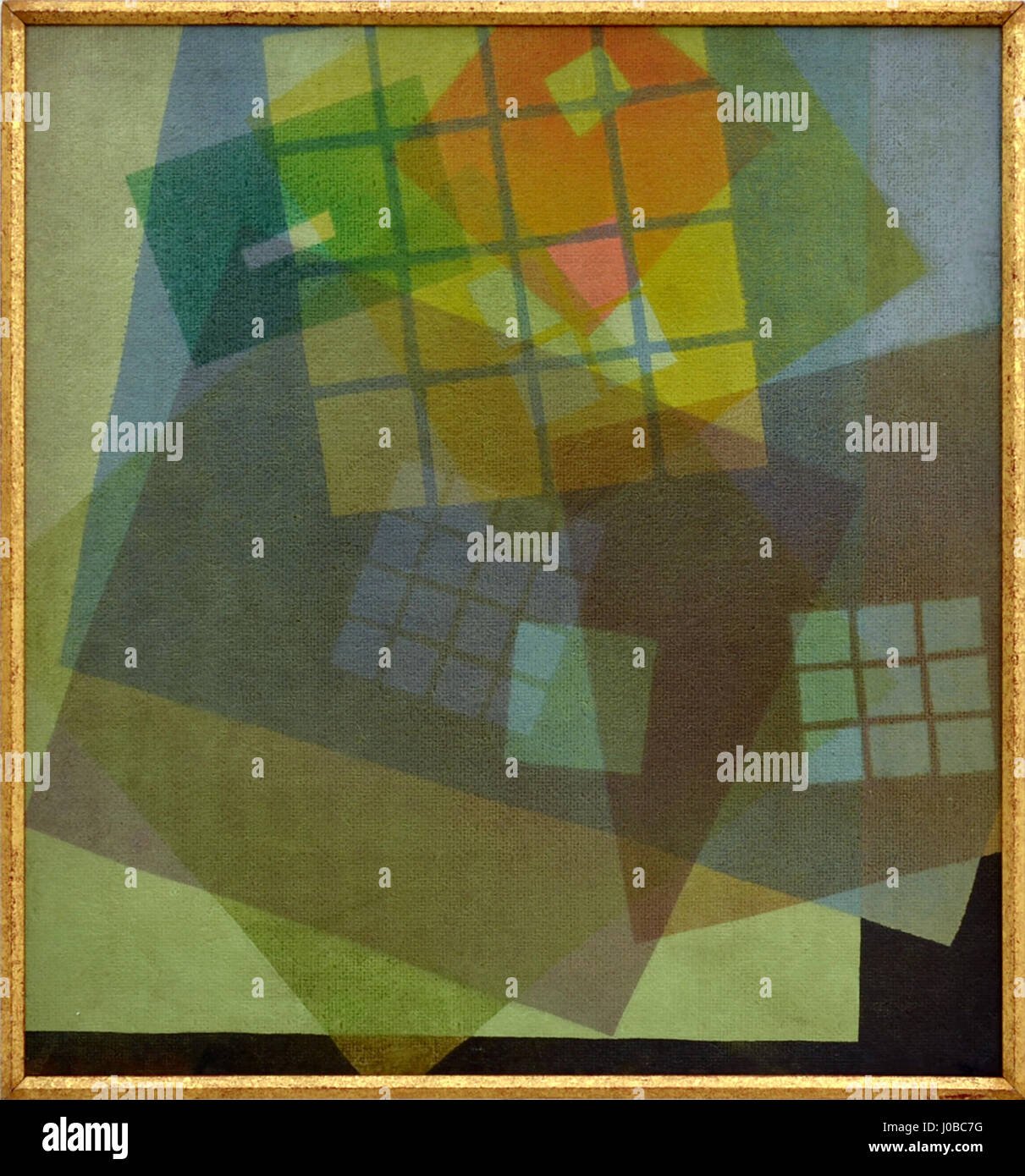Il dipinto di Vojtech Preissig 'Prolínání barevnìch polí' (1936-1937) dalla collezione di AJG Hluboká nad Vltavou illustra il suo stile modernista distinto con campi di colore astratti che si fondono insieme. Foto Stock
