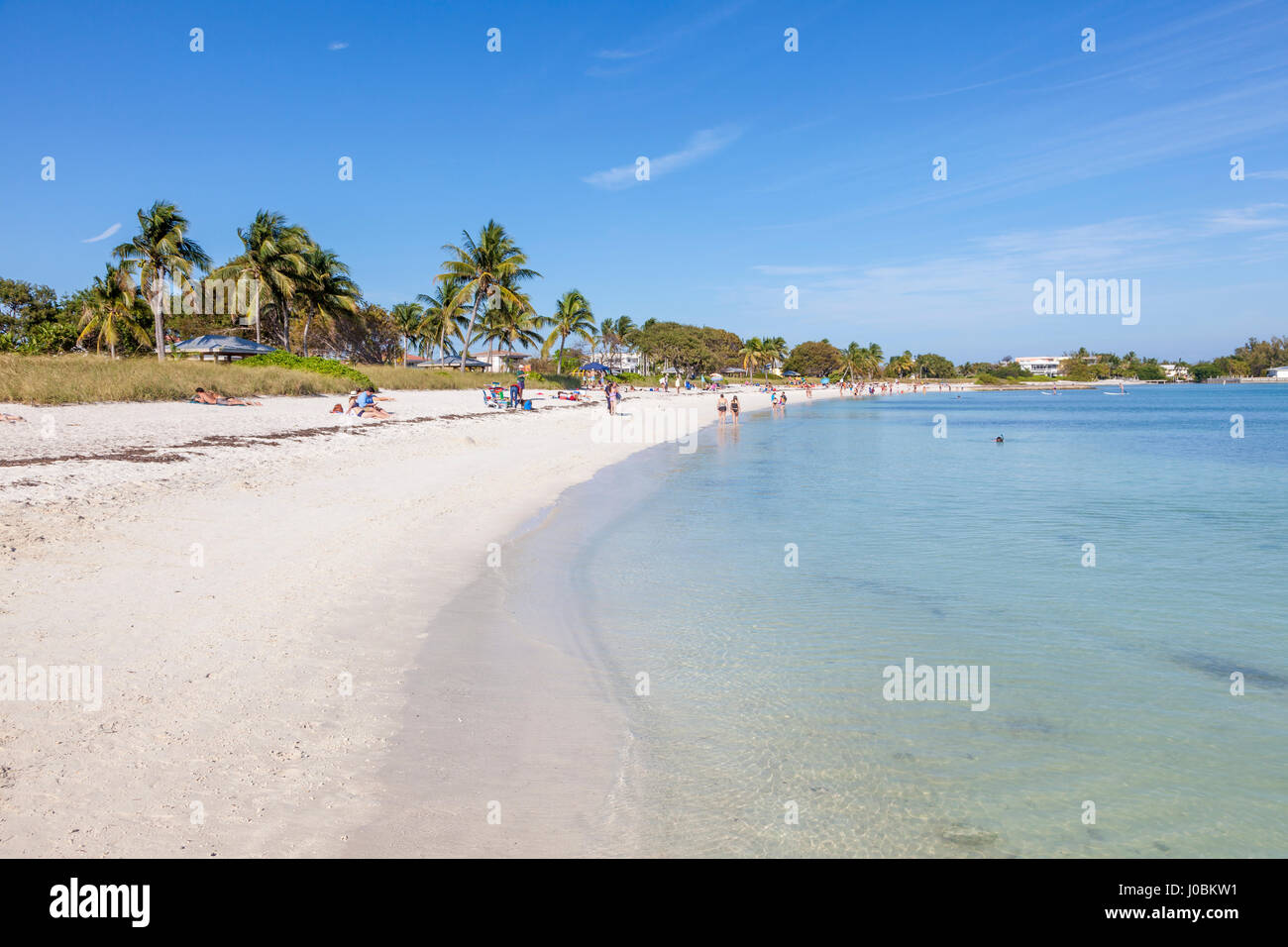 Chiave di maratona, Fl, Stati Uniti d'America - 16 Marzo 2017: bella sabbia bianca spiaggia Sombrero al tasto di maratona in Florida, Stati Uniti Foto Stock