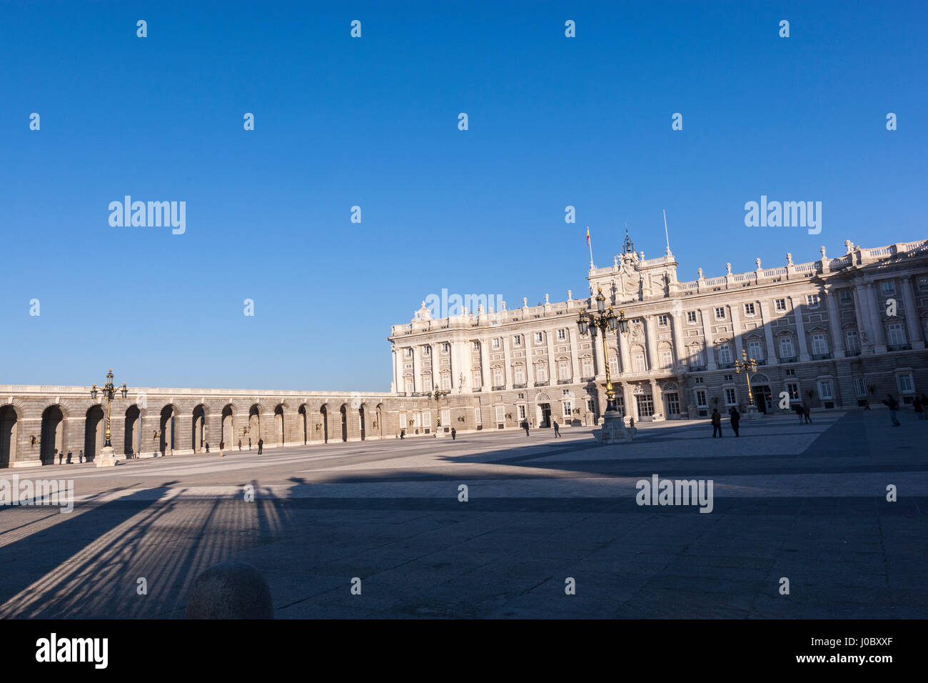 Palacio Real de Madrid, Palazzo Reale di Madrid, Calle de Bailén, Madrid, Spagna Foto Stock