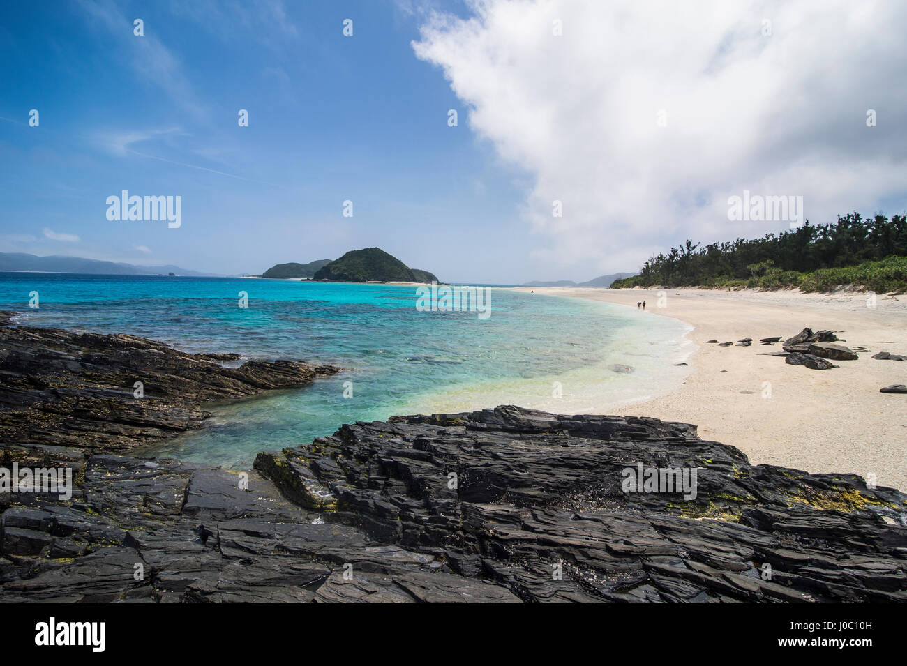 Furuzamami Beach, Zamami Isola, Kerama Islands, Okinawa, in Giappone, Asia Foto Stock