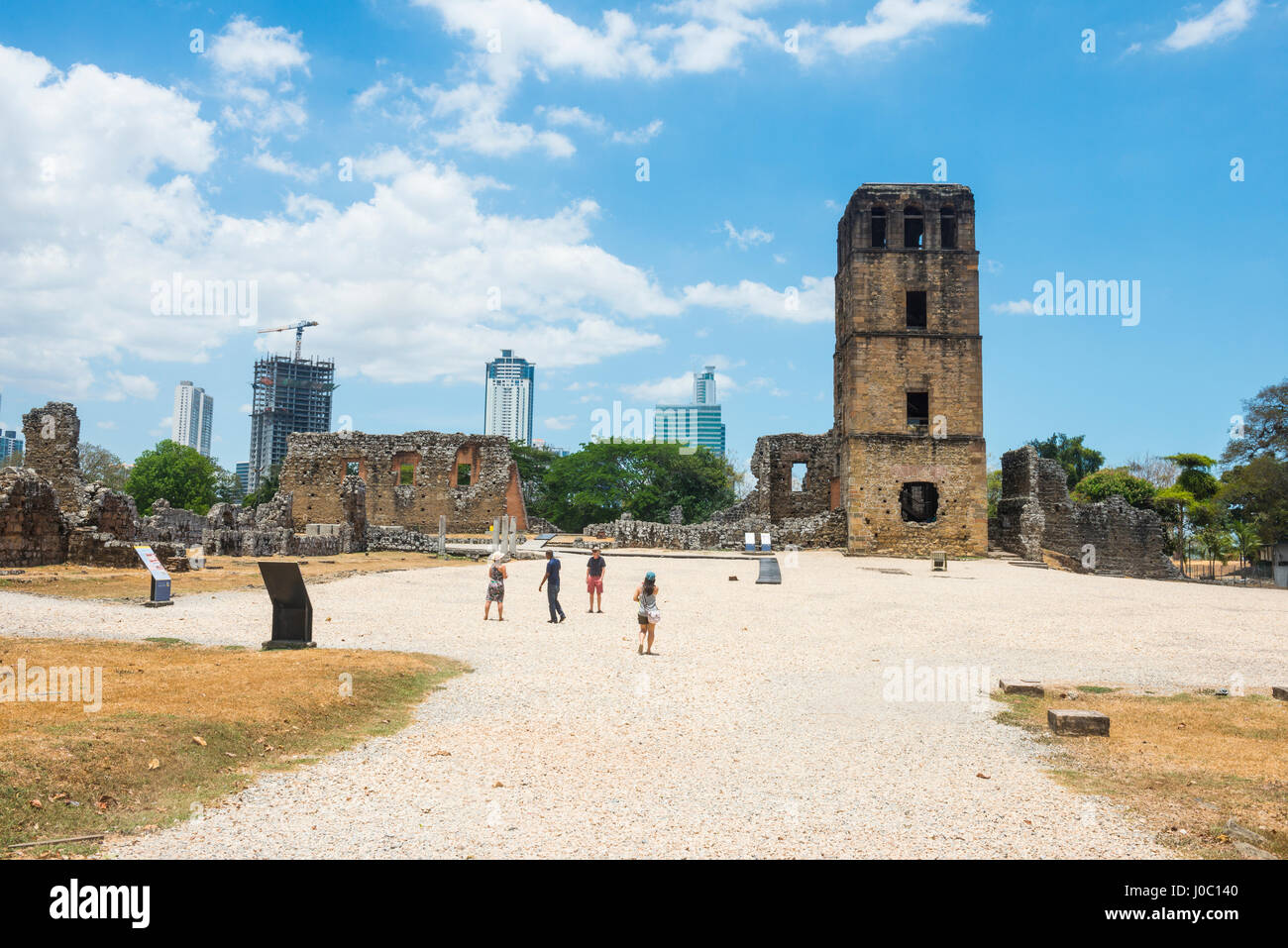 Panama Viejo, i resti del vecchio Panama, Sito Patrimonio Mondiale dell'UNESCO, Panama City, Panama America Centrale Foto Stock