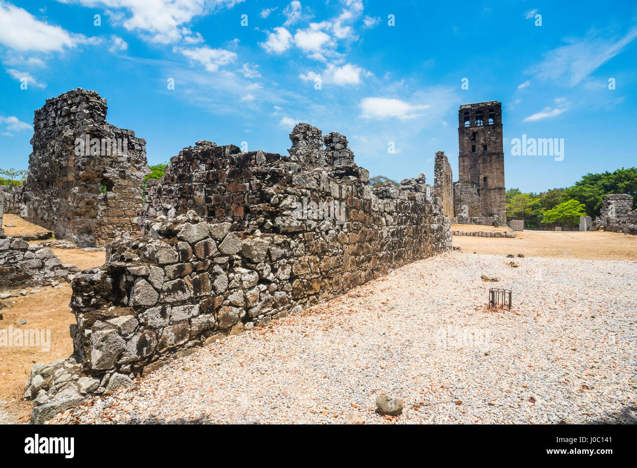 Panama Viejo, i resti del vecchio Panama, Sito Patrimonio Mondiale dell'UNESCO, Panama City, Panama America Centrale Foto Stock