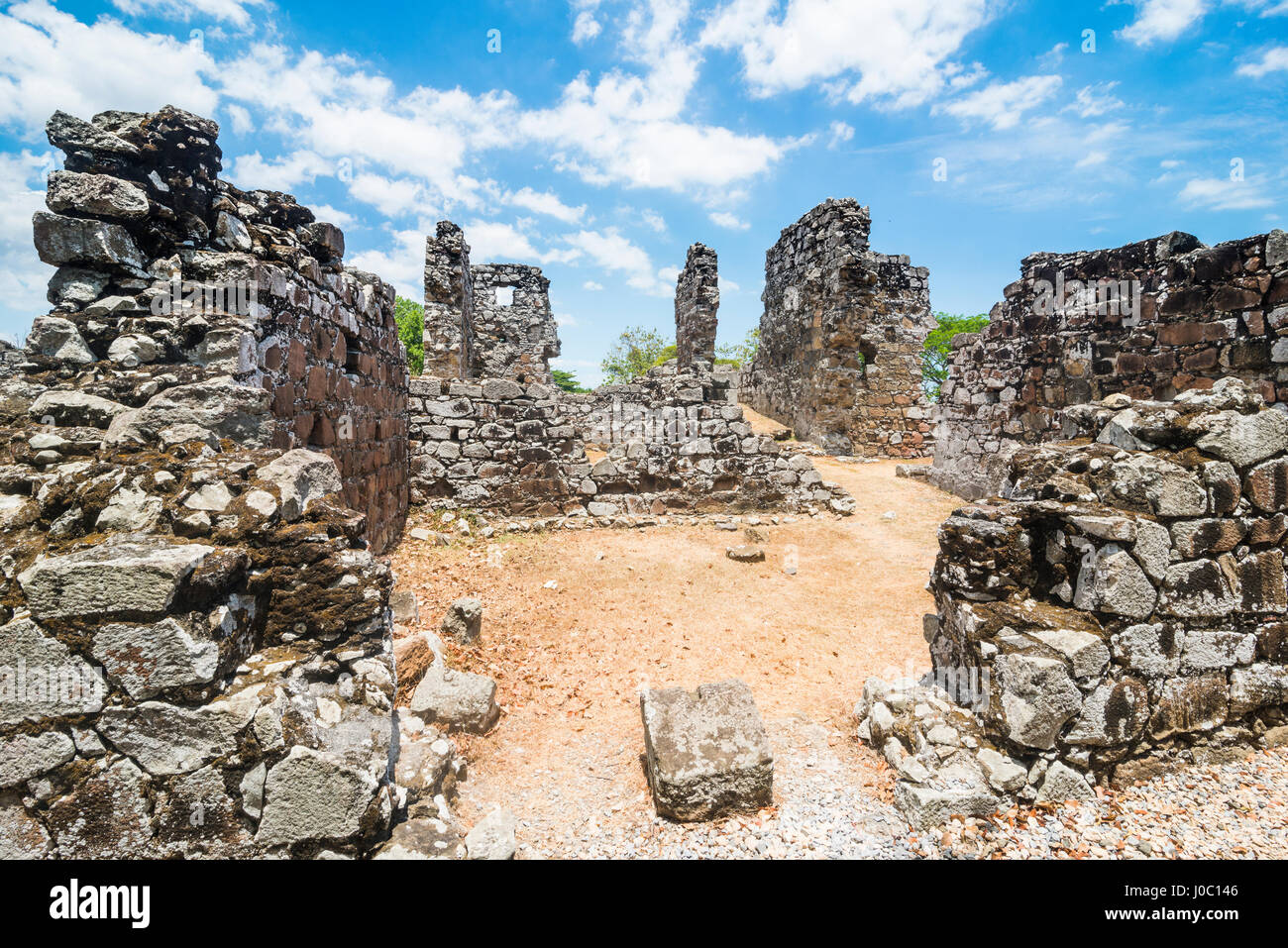 Panama Viejo, i resti del vecchio Panama, Sito Patrimonio Mondiale dell'UNESCO, Panama City, Panama America Centrale Foto Stock