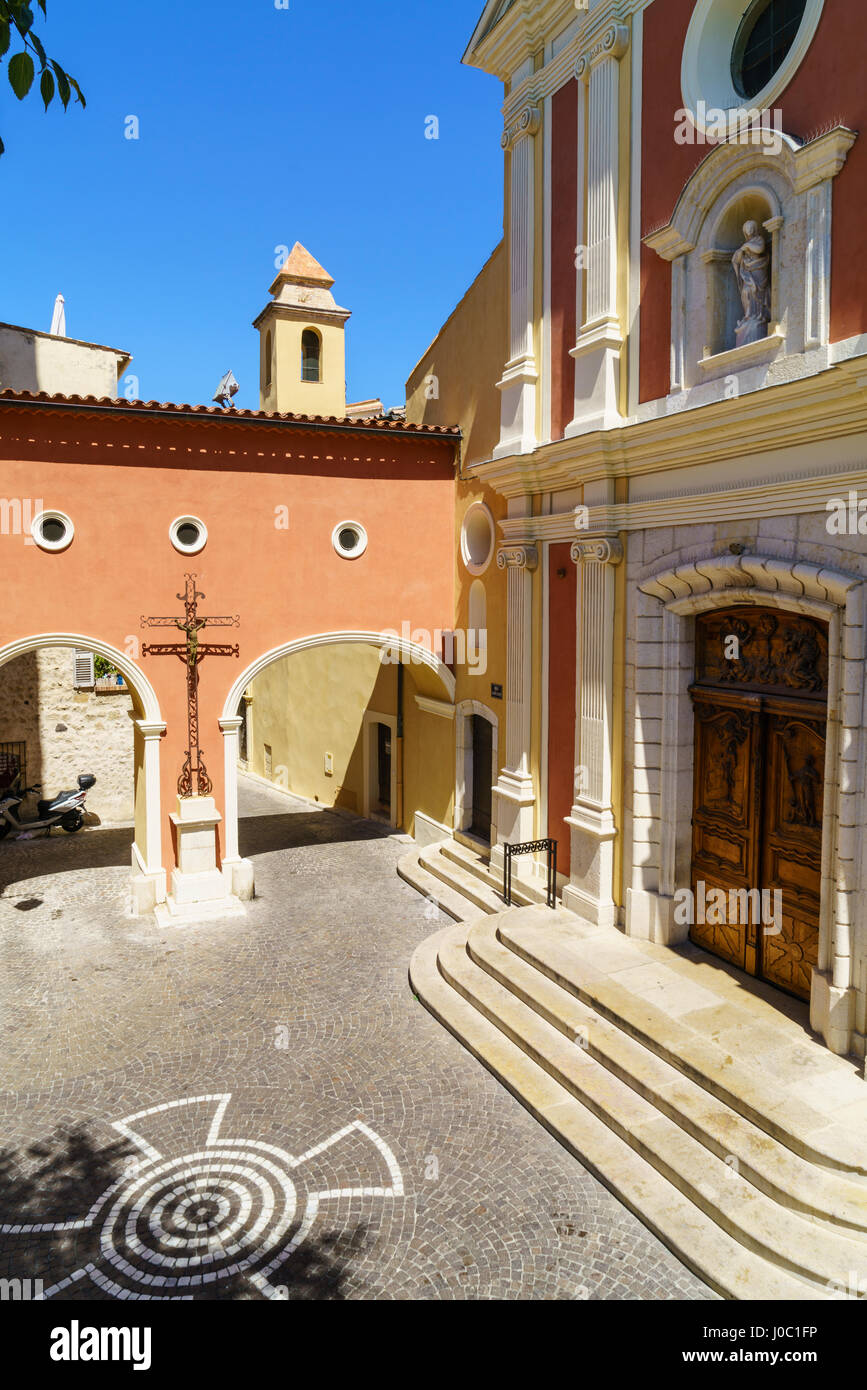 Città Vecchia, Antibes, Alpes Maritimes, Cote d'Azur, Provenza, Francia, Mediterranea Foto Stock