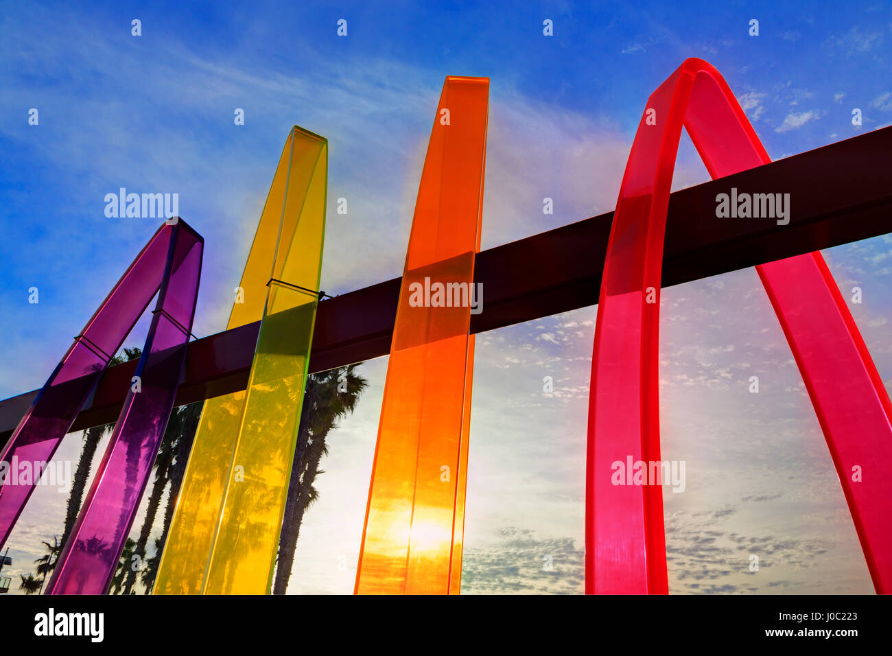 Surfhenge, Imperial Beach, San Diego, California, Stati Uniti d'America Foto Stock
