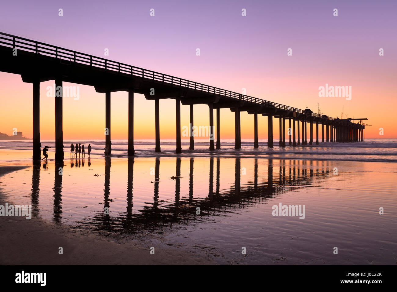 Scripps Pier, La Jolla, San Diego, California, Stati Uniti d'America Foto Stock