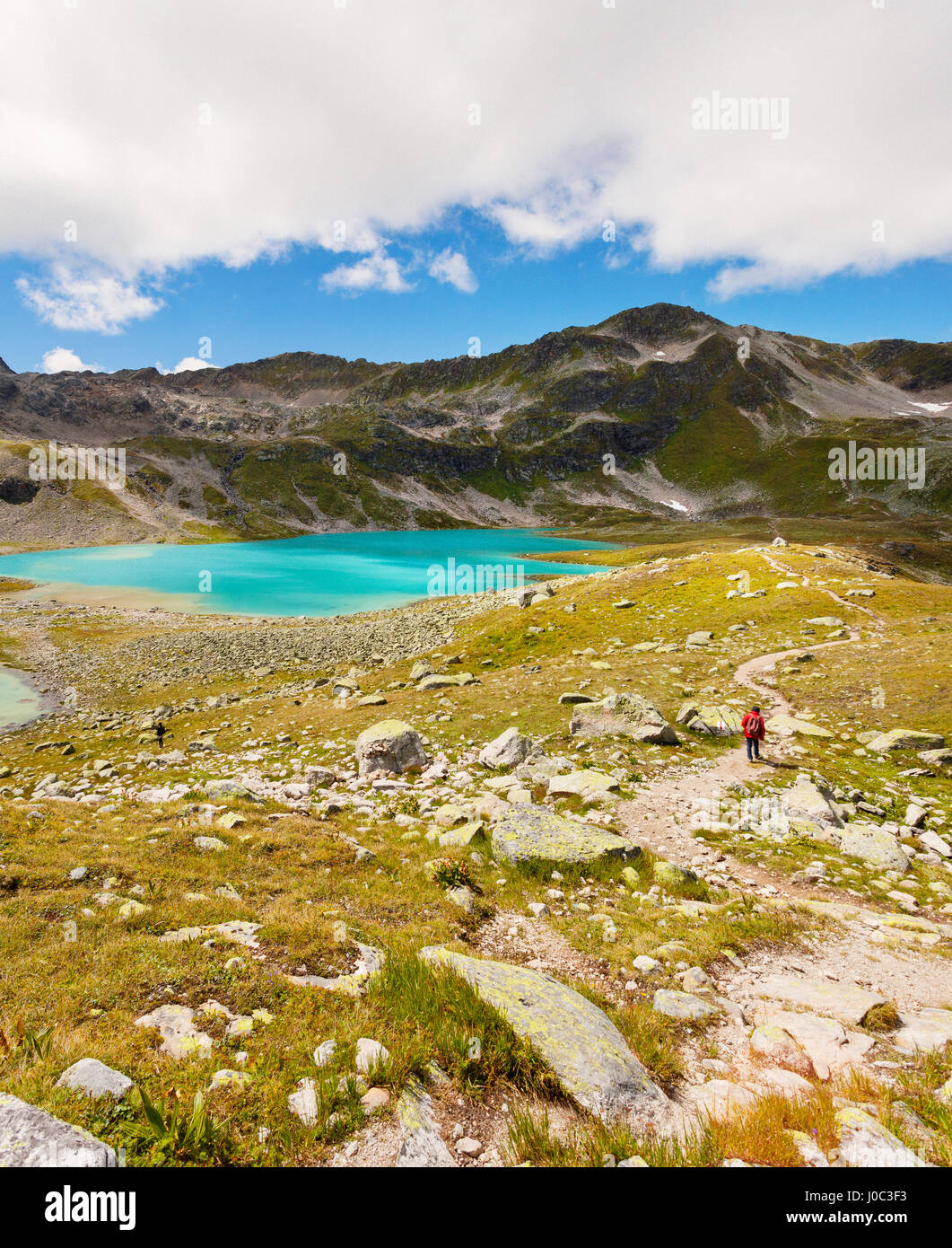 Escursionista, Davos, Grigioni, Svizzera Foto Stock