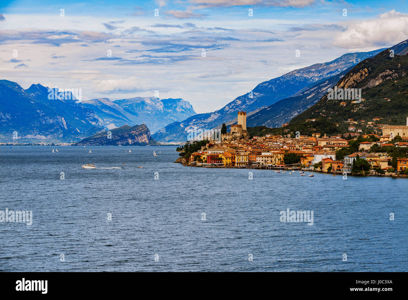 Malcesine, Lago di Garda, Italia Foto Stock