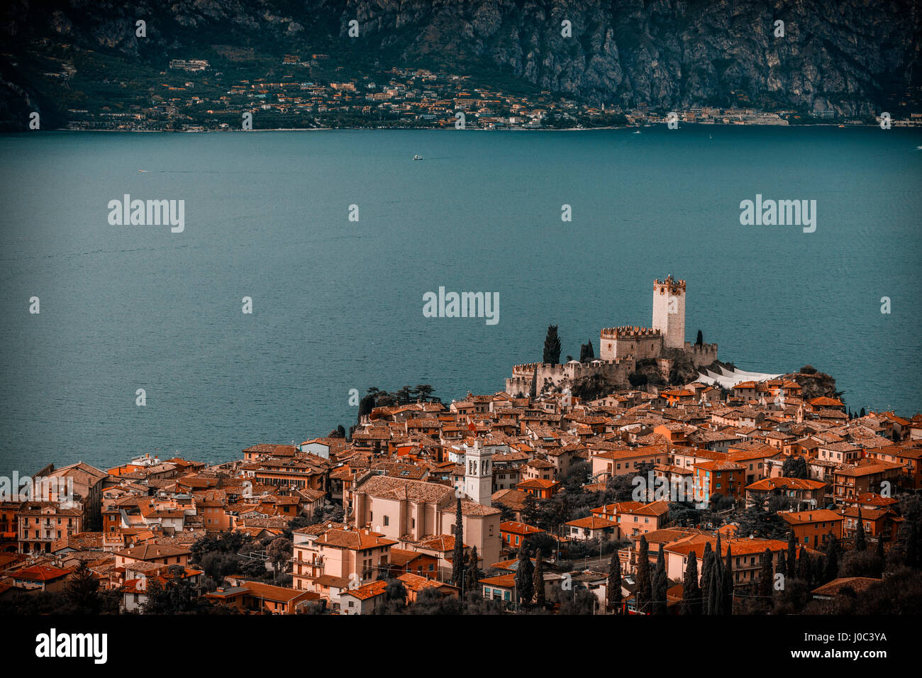 Malcesine, Lago di Garda, Italia Foto Stock