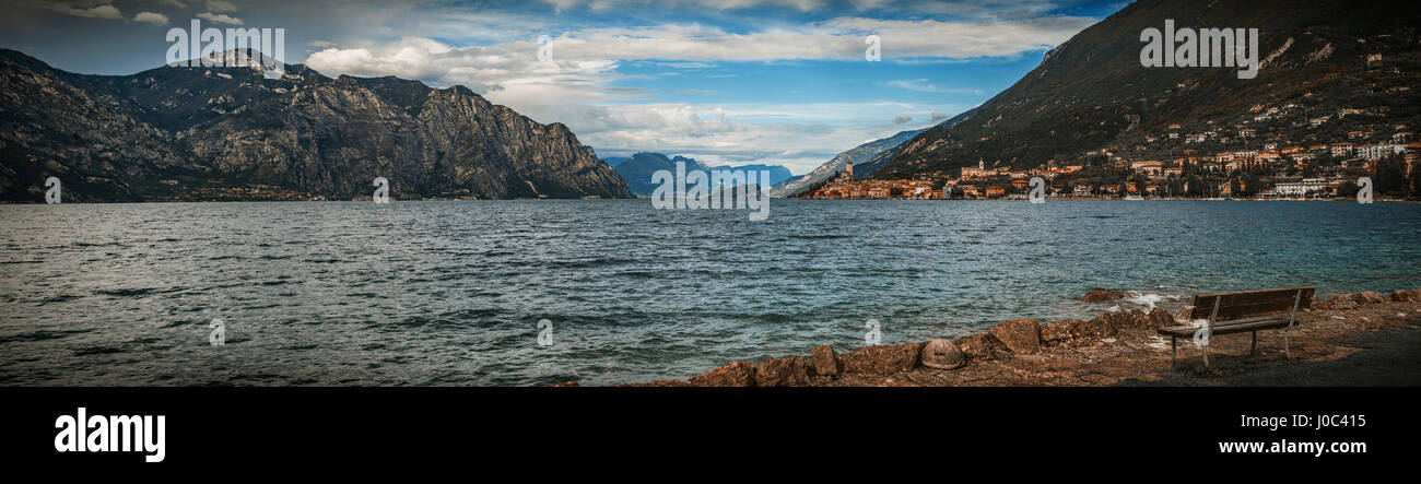 Malcesine, Lago di Garda, Italia Foto Stock