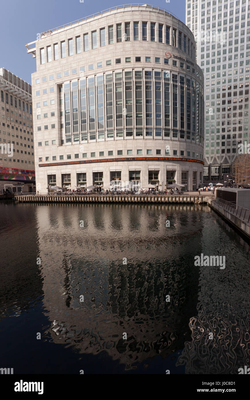 Vista della Thomson Reuters Building, Canary Wharf Foto Stock