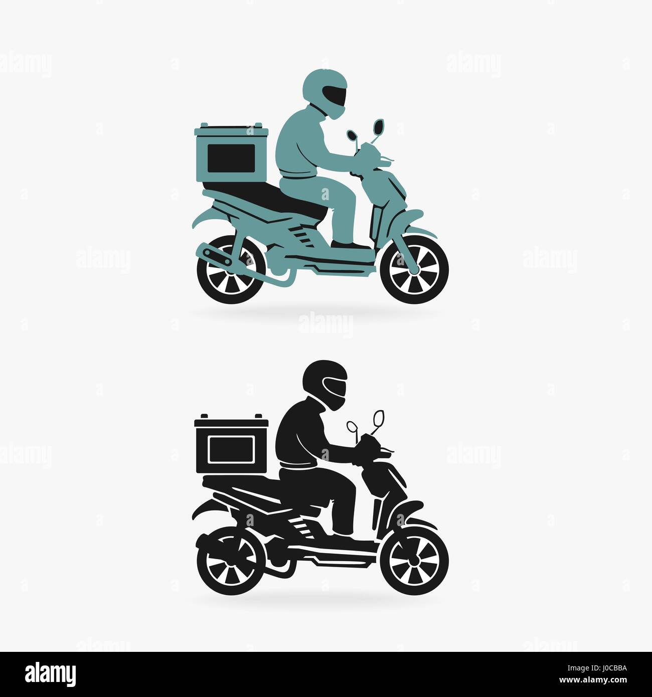 Consegna scooter simbolo del vettore Illustrazione Vettoriale